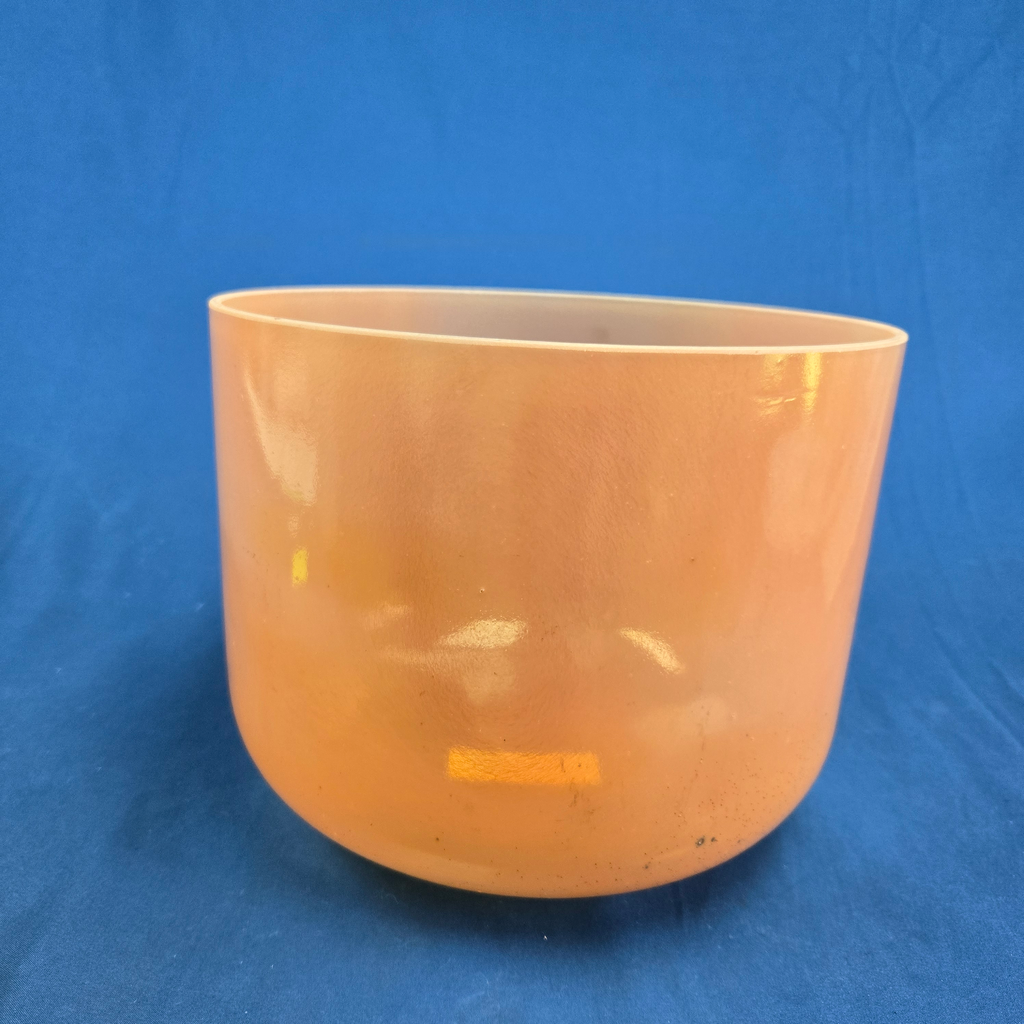 [4739] [#4739] 9" Orange Sapphire Infused Quartz Crystal Singing Bowl | 4E+23 | 334 Hz