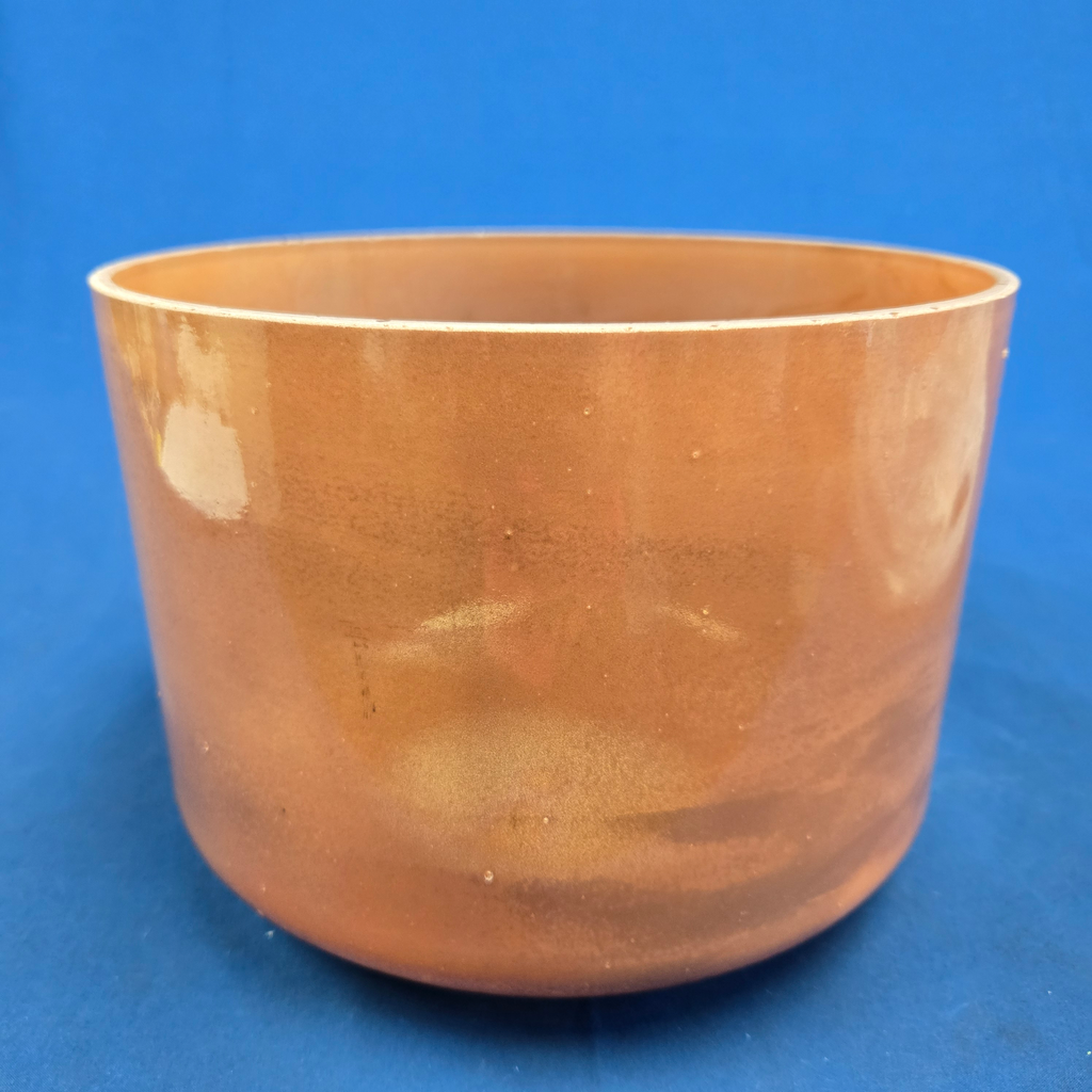 [4744] [#4744] 9" Orange Sapphire Infused Quartz Crystal Singing Bowl | 4E-41 | 321 Hz