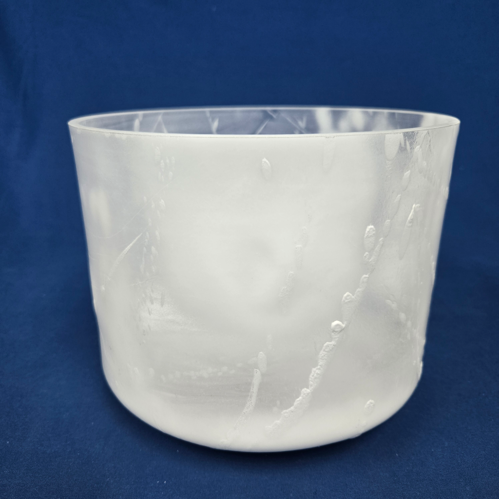 [4767] Apophyllite Infused Quartz Crystal Singing Bowl | 8" | 4A-31 | 432 Hz