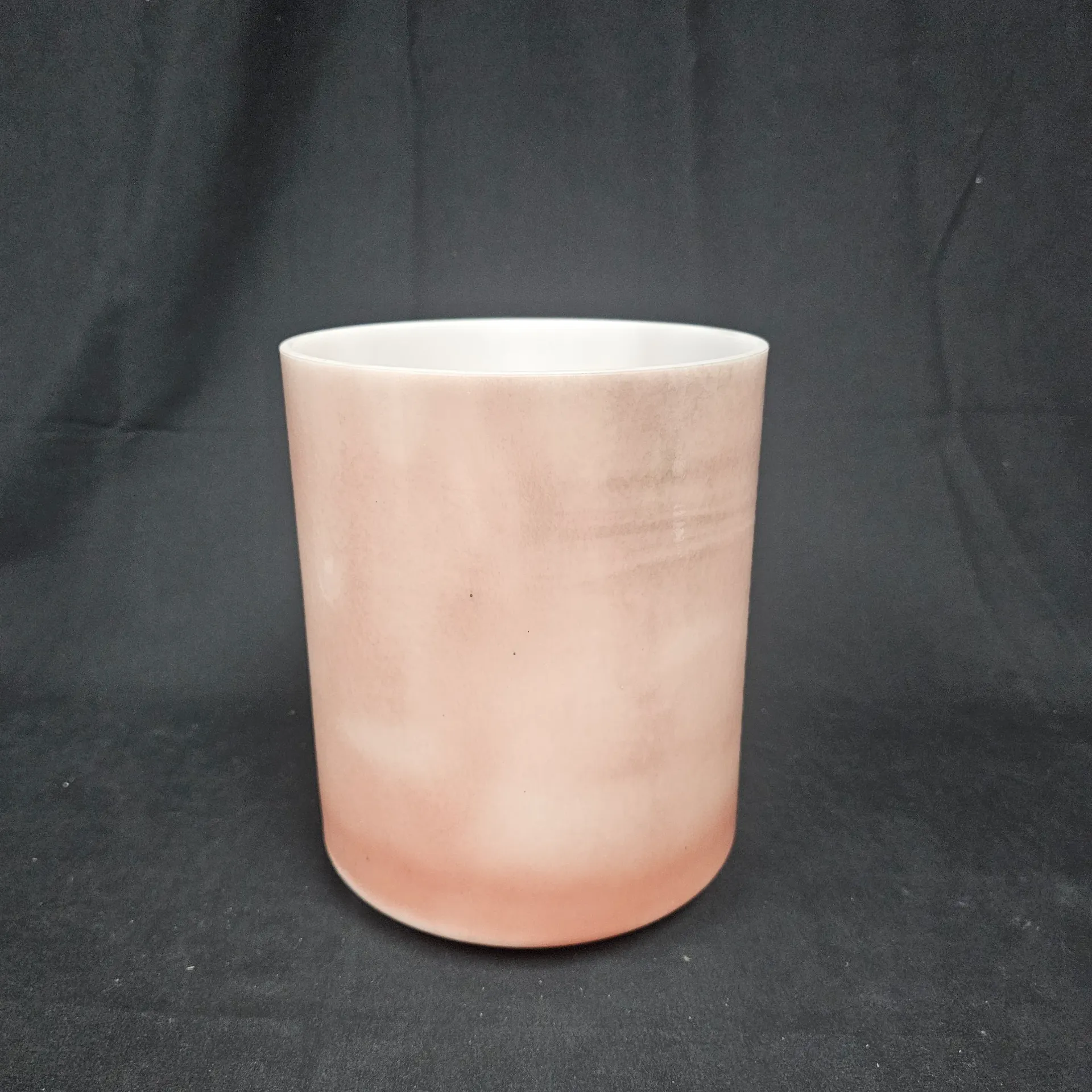 [#3907] 7" Rose Quartz Infused Quartz Crystal Singing Bowl | 4G-18 | 387 Hz