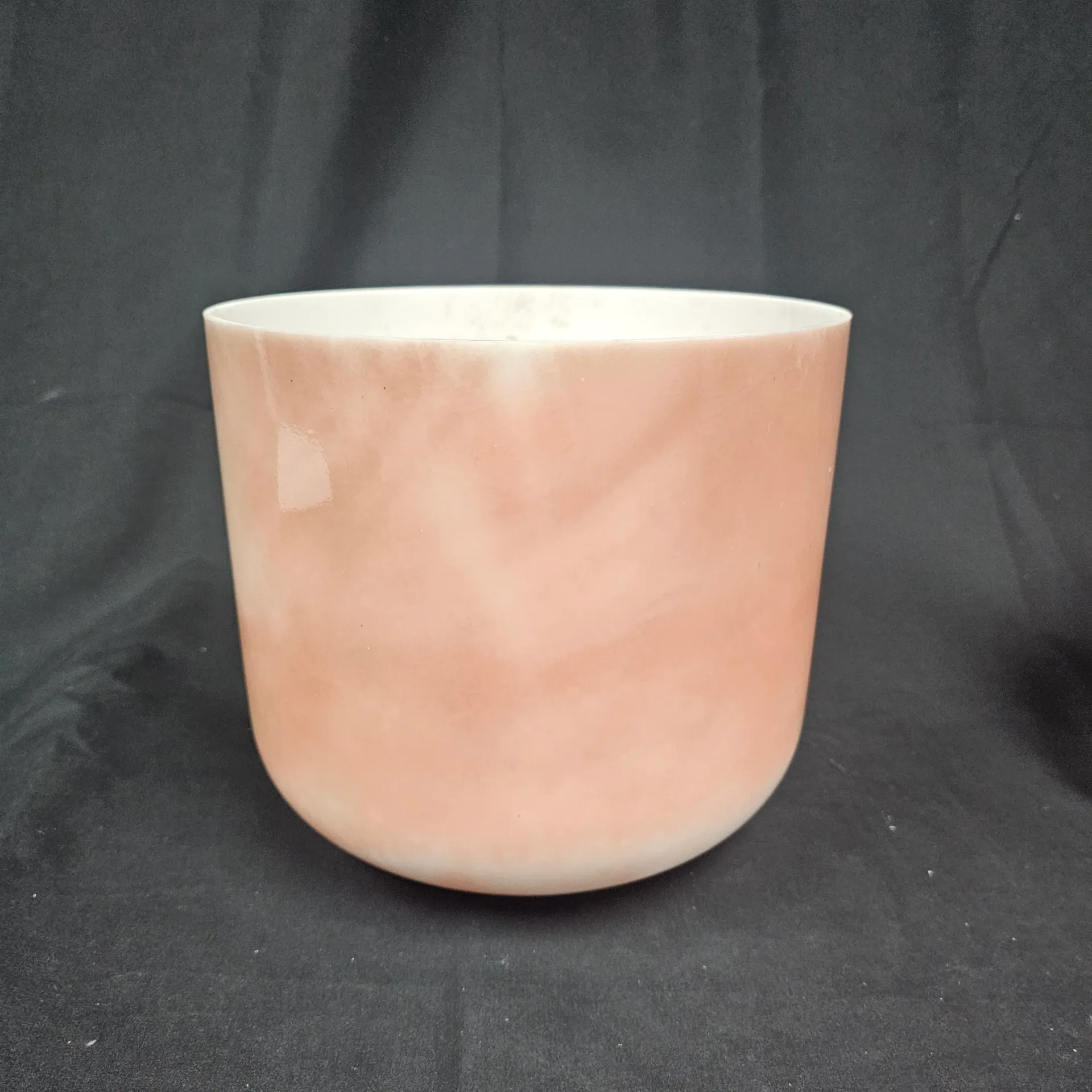 [#4039] 10" Rose Quartz Infused Quartz Crystal Singing Bowl | 3F#-31 | 181 Hz