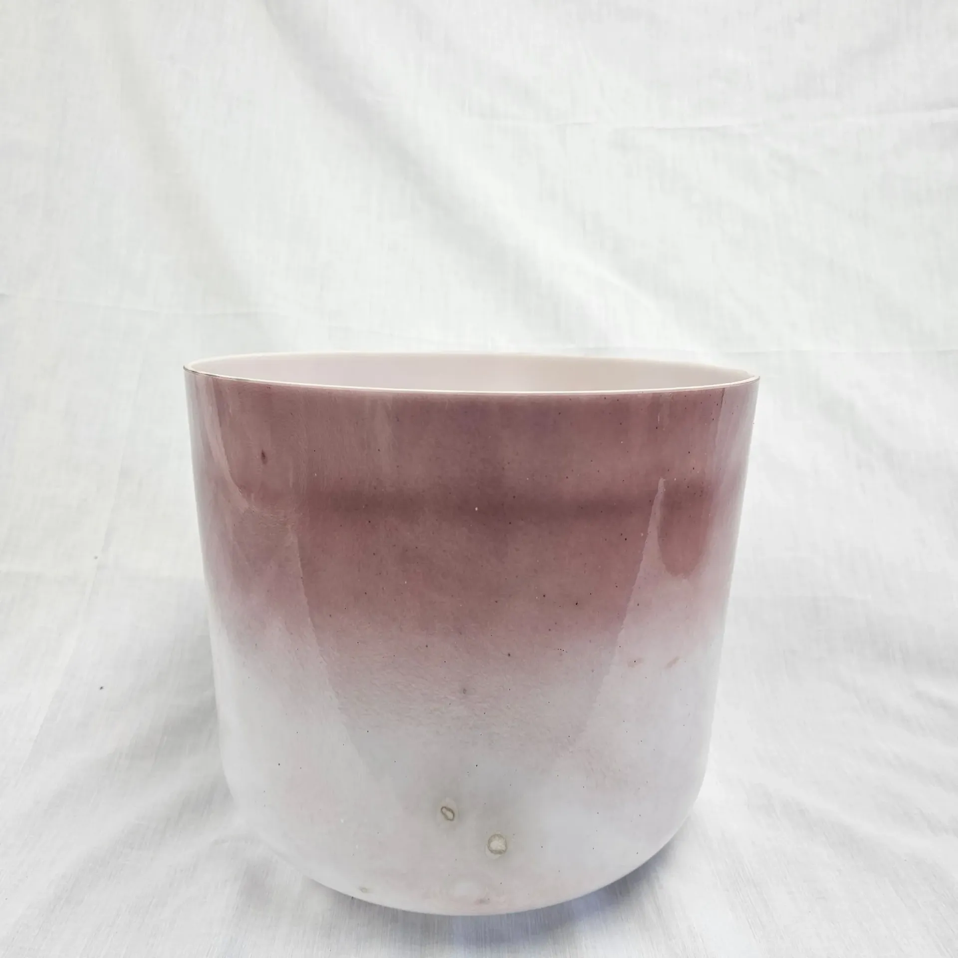[4778] [#4778] 12" Rose Quartz Infused Quartz Crystal Singing Bowl | 2A+12 | 110 Hz