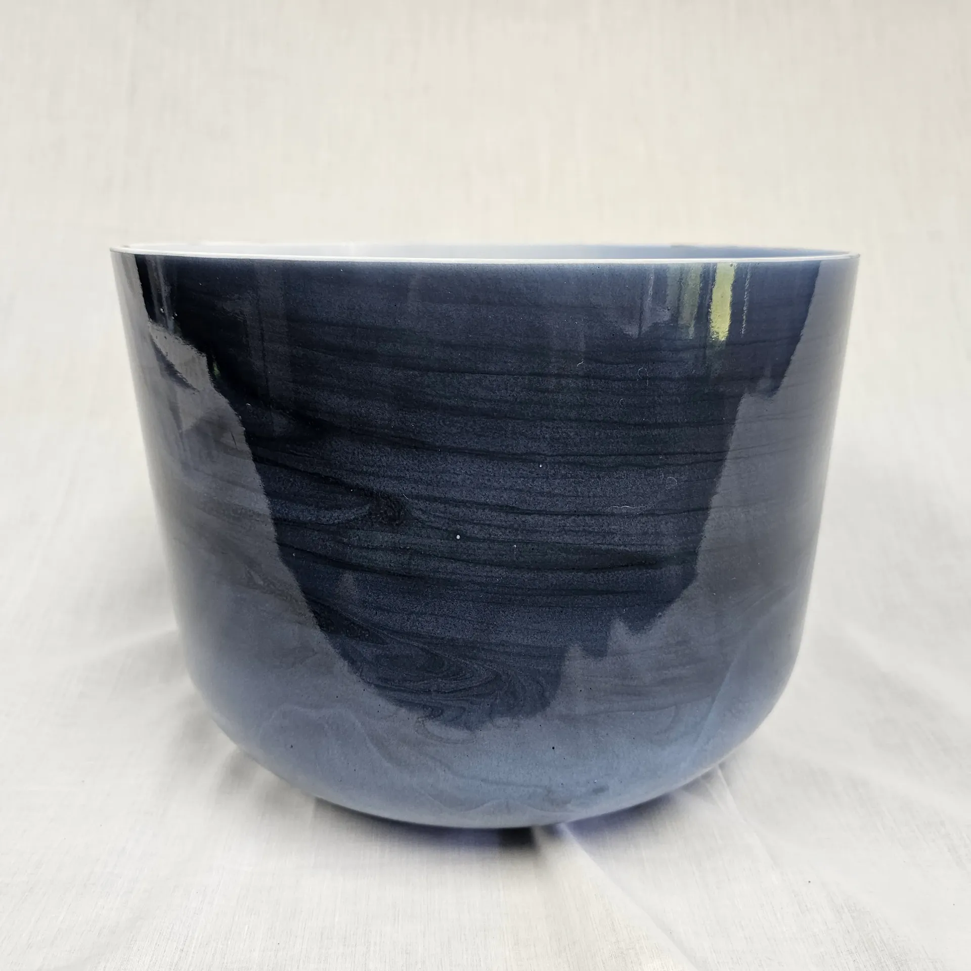 [#4786] 12" Dumortierite Infused Quartz Crystal Singing Bowl | 3F+9 | 175Hz