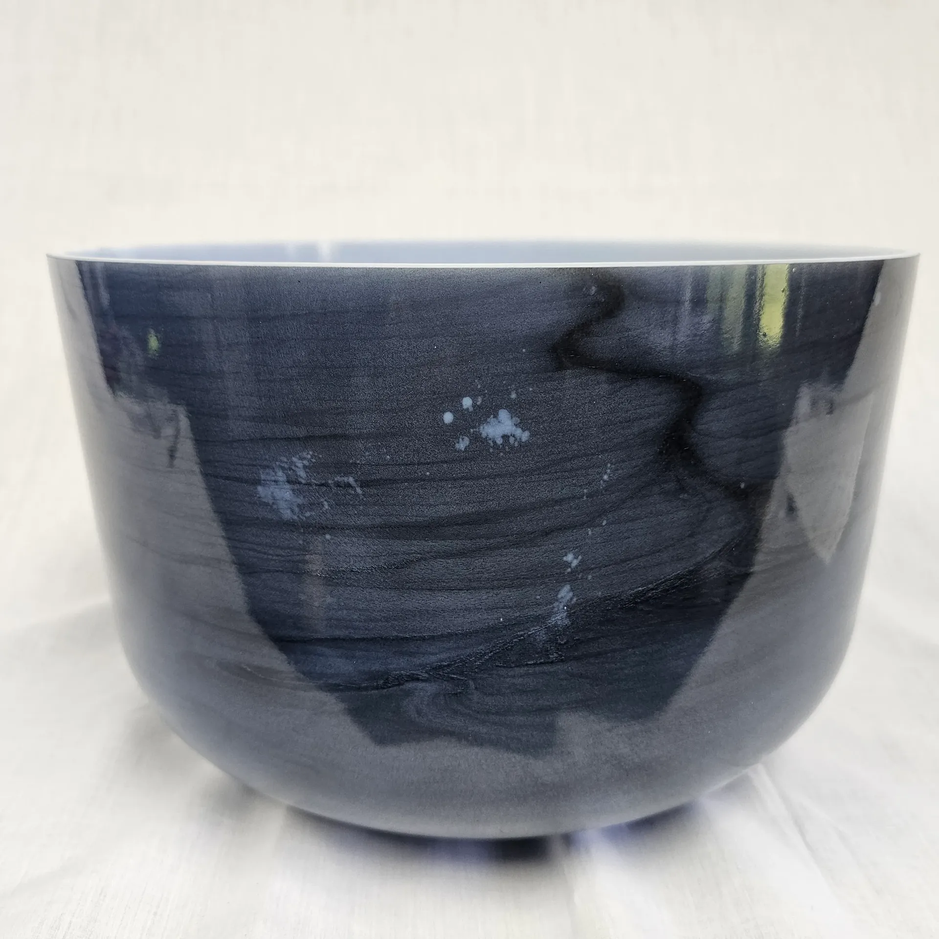 [#4790] Dumortierite Infused Quartz Crystal Singing Bowl | 12" | 3F# -37 | 181Hz
