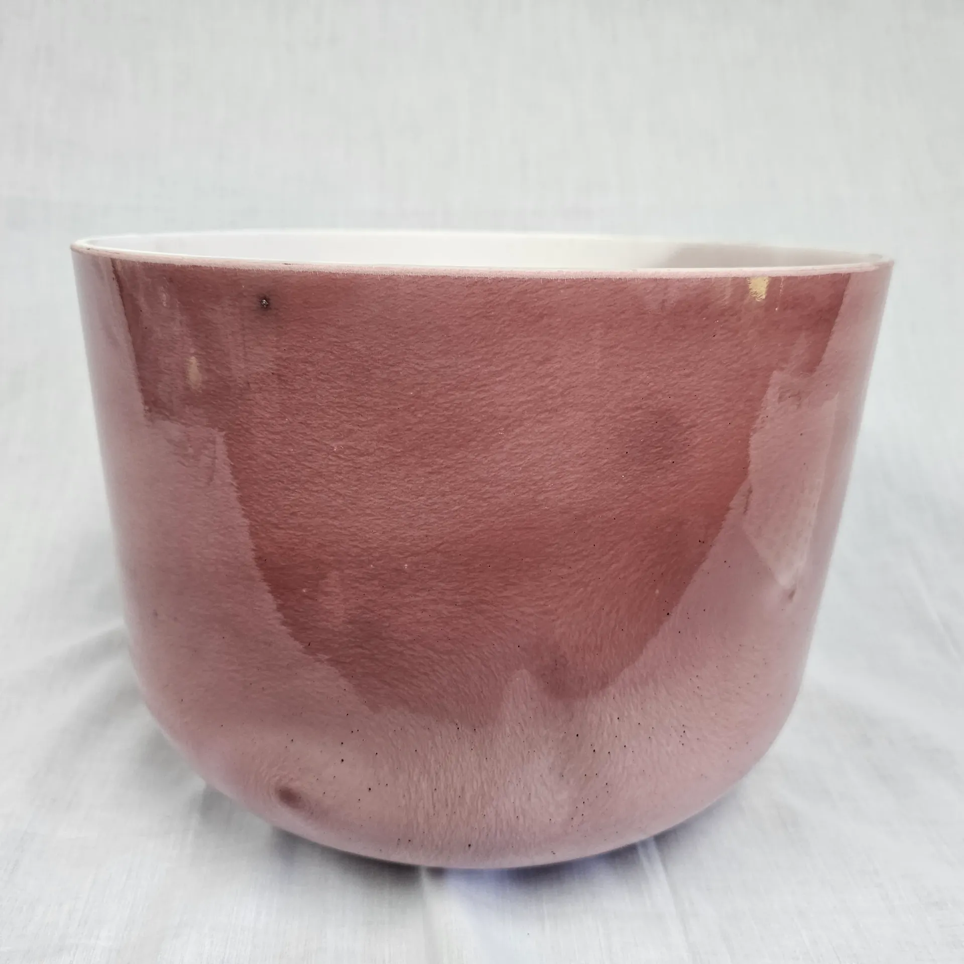 [#4791] Magenta Sapphire Infused Quartz Crystal Singing Bowl | 12" | 3F -18 | 172 Hz
