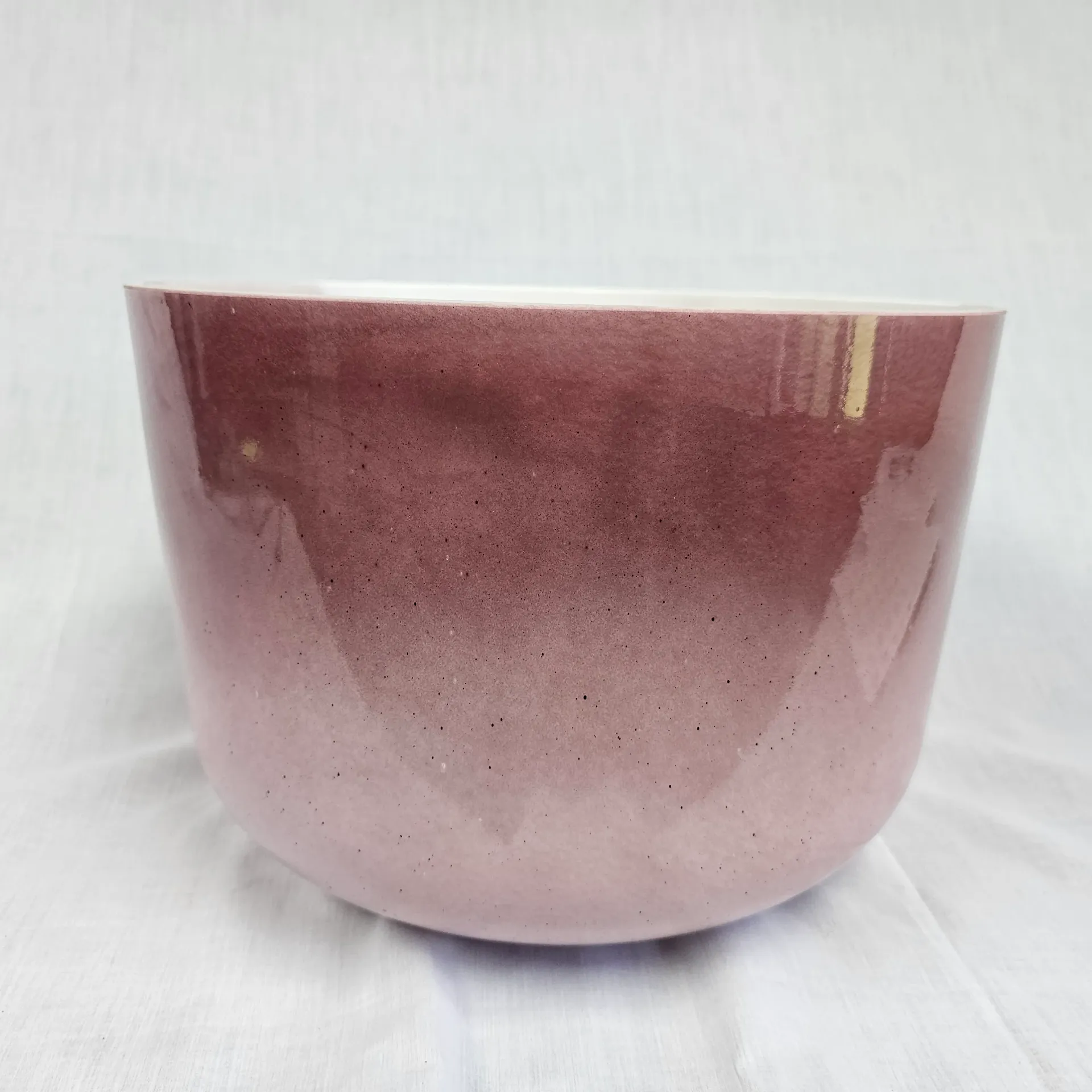 [#4794] Magenta Sapphire Infused Quartz Crystal Singing Bowl | 12" | 3E -23 | 162 Hz