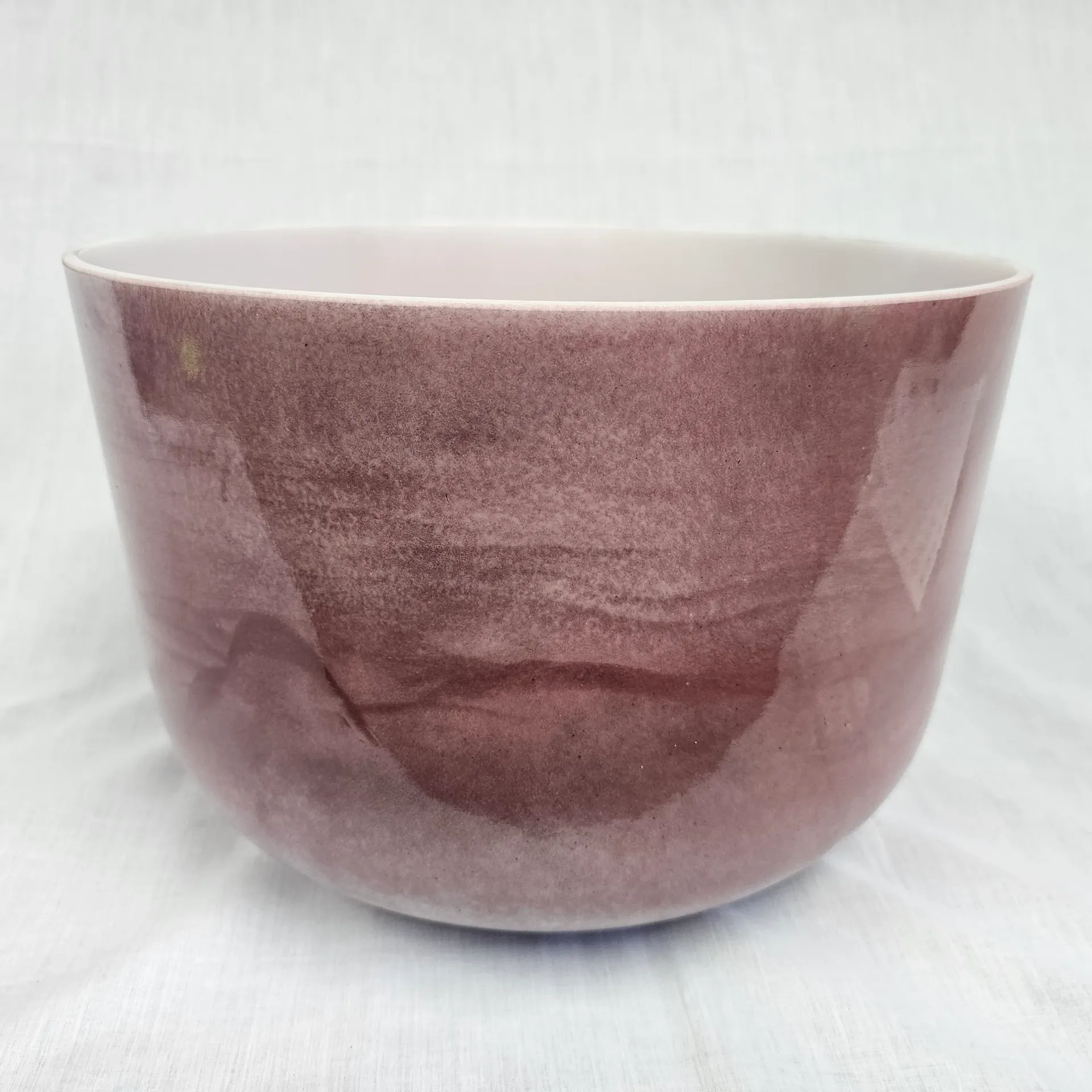 [#4795] Magenta Sapphire Infused Quartz Crystal Singing Bowl | 12" | 3F +14 | 176 Hz