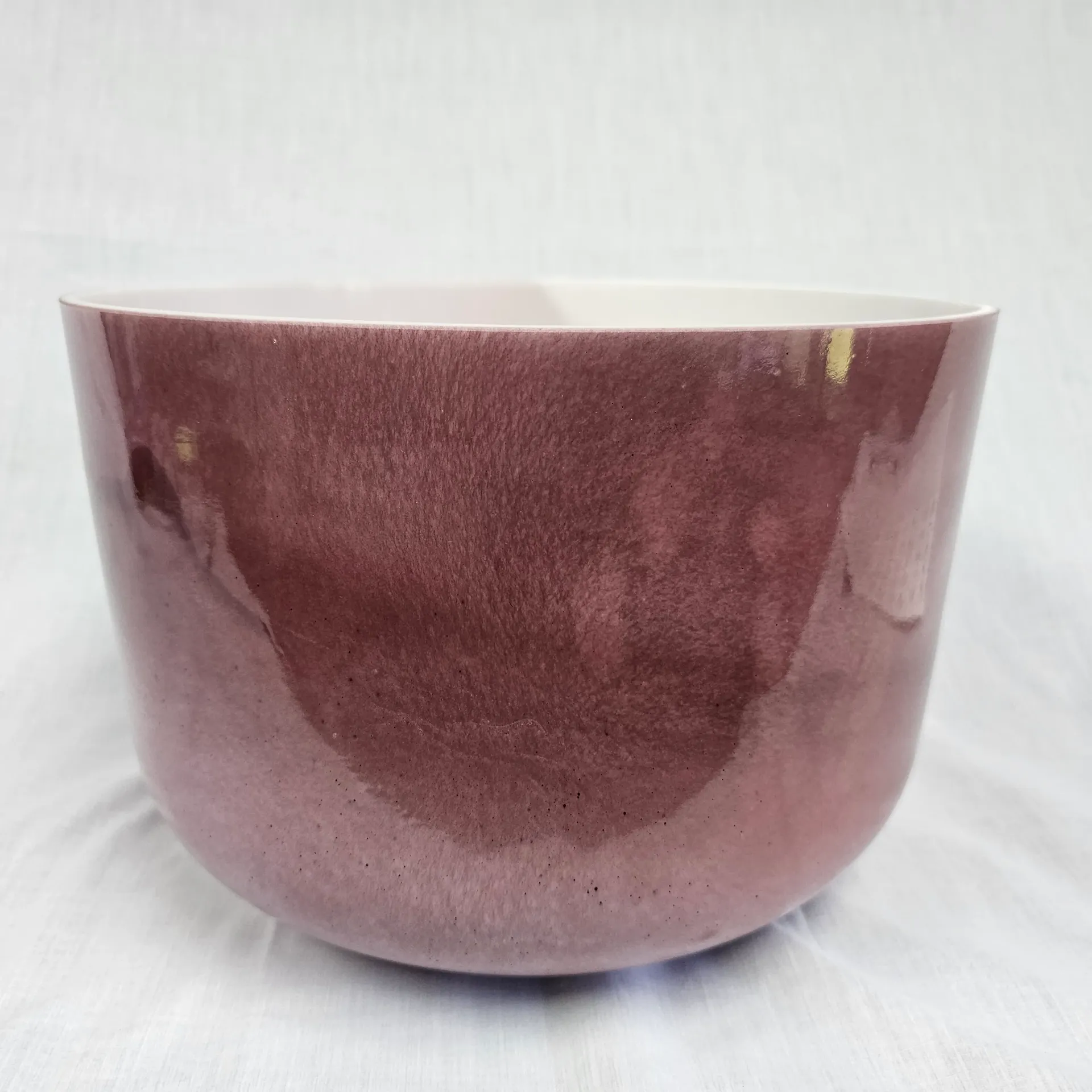 [#4796] Magenta Sapphire Infused Quartz Crystal Singing Bowl | 12" | 3F +34 | 178 Hz