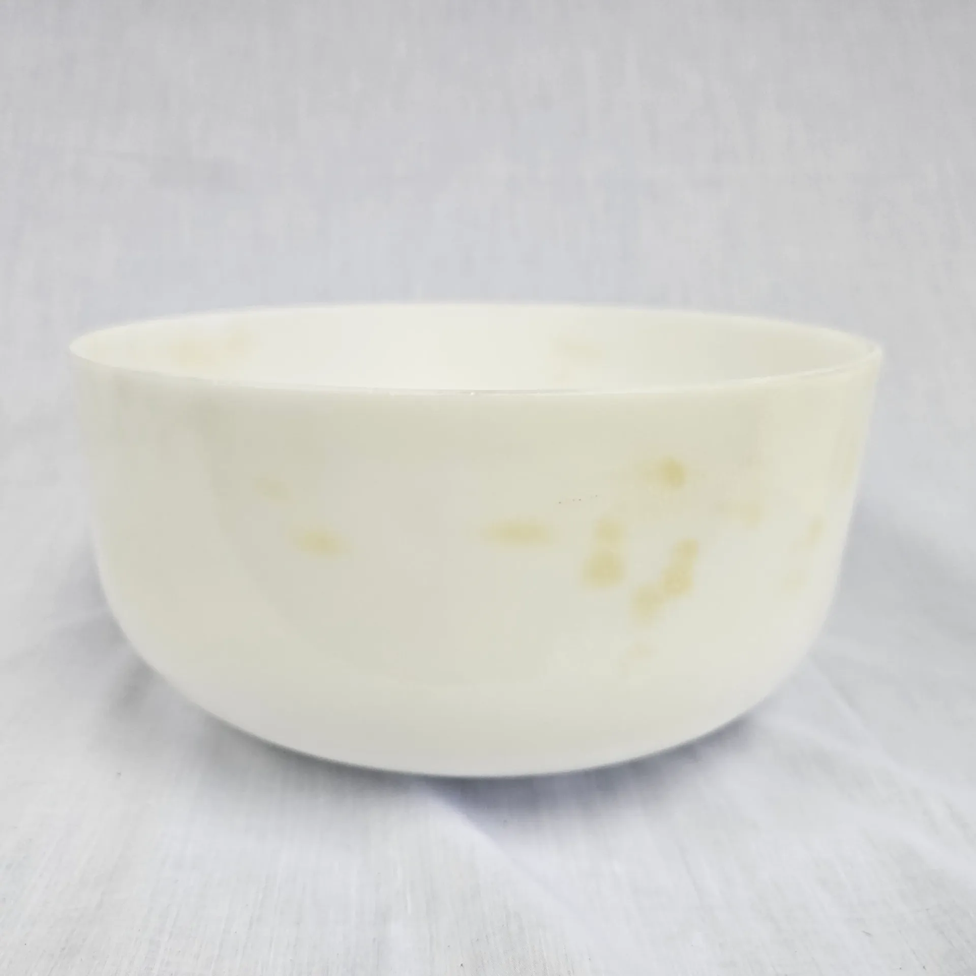 [#4799] Calcium Infused Quartz Crystal Singing Bowl | 12" | 3G# -41 | 202 Hz