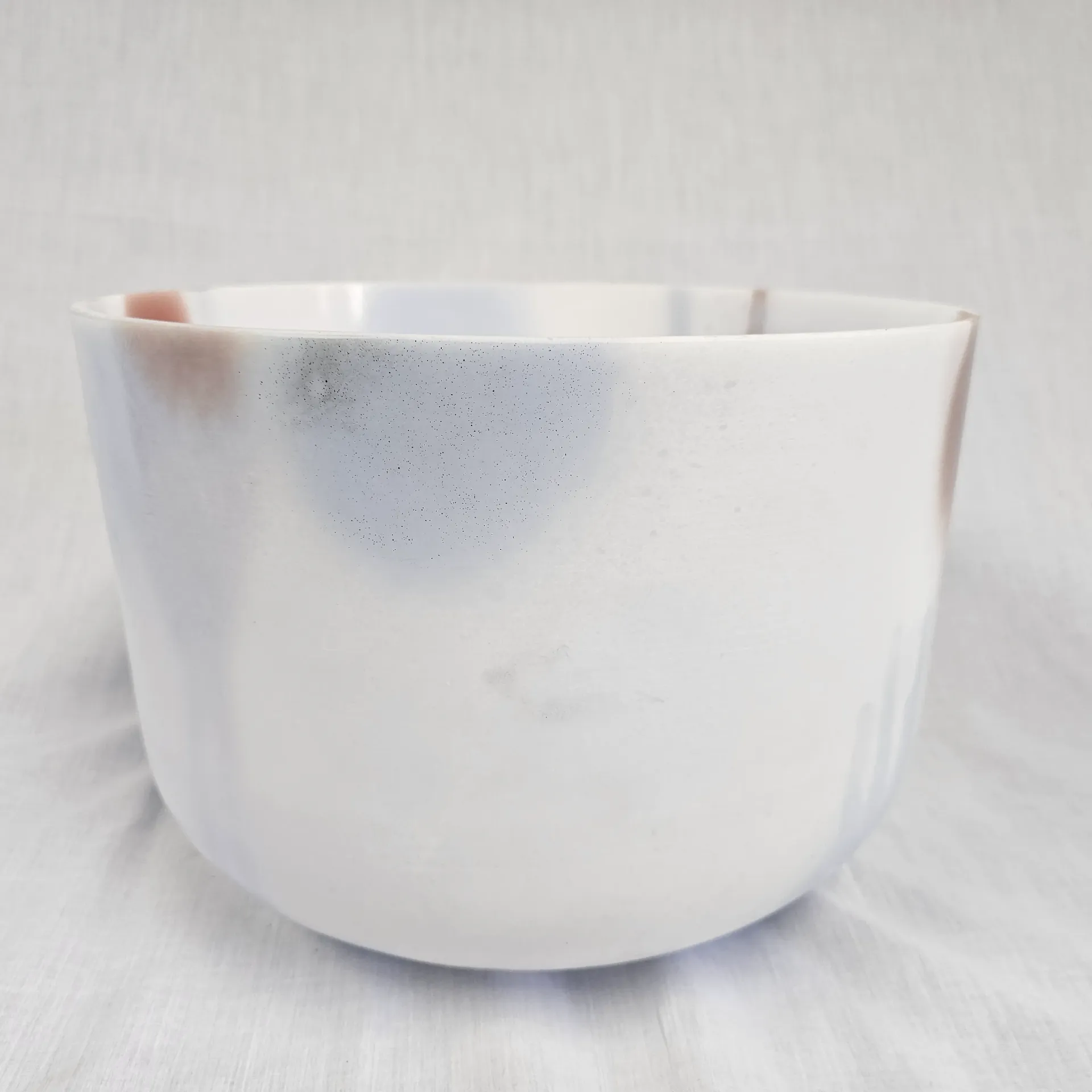[#4802] Lepidolite Infused Quartz Crystal Singing Bowl | 12" | 3G+2 | 196 Hz