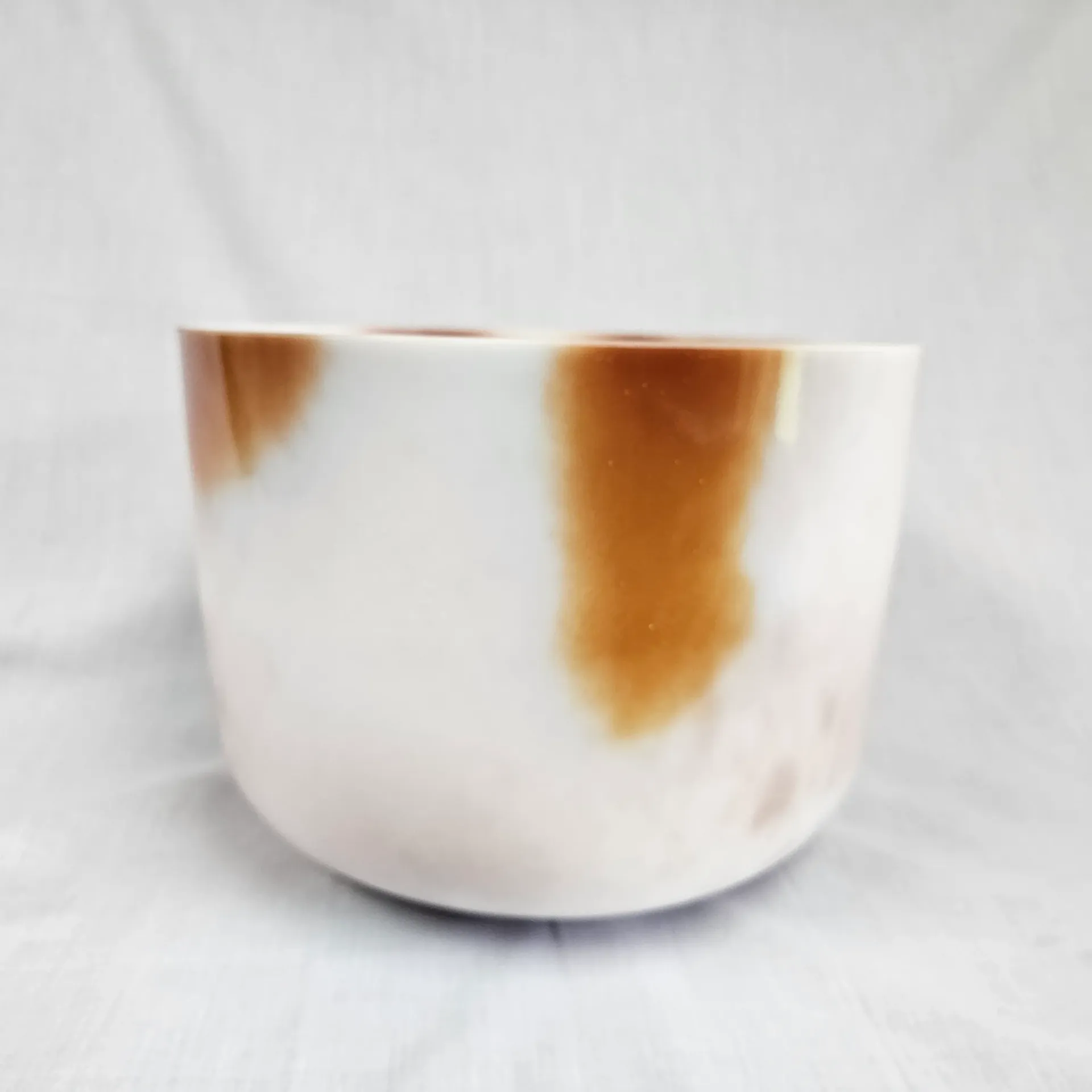 [#4821] Cacao & Rose Petal Infused Quartz Crystal Singing Bowl | 12" | 3E -39 | 161 Hz