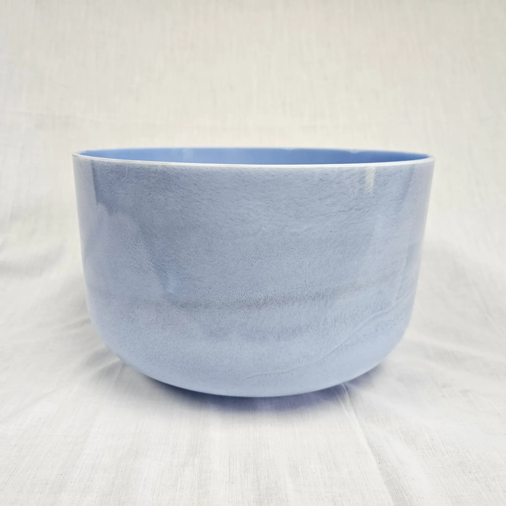 [#4823] Blue Topaz Infused Quartz Crystal Singing Bowl | 12" | 3G-42 | 191 Hz