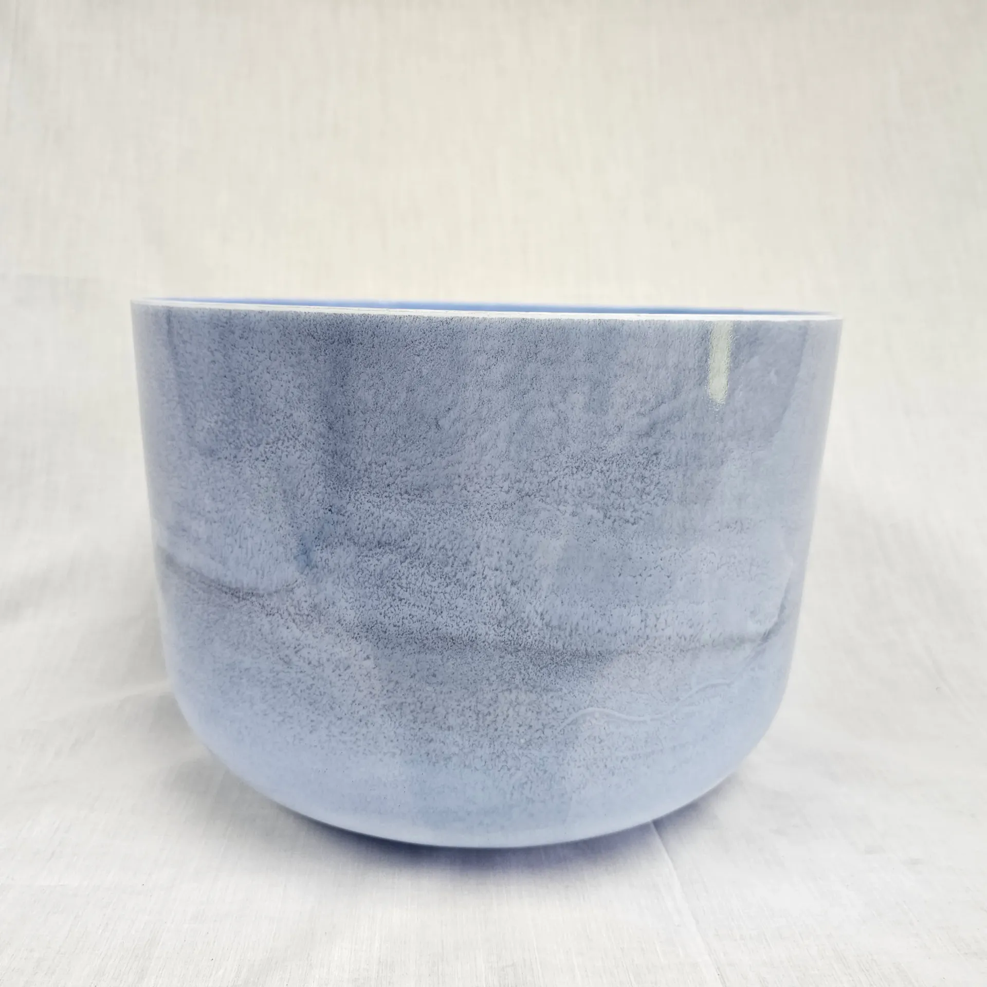 [#4825] 12" Blue Topaz Infused Quartz Crystal Singing Bowl | 3F#-45 | 180 Hz