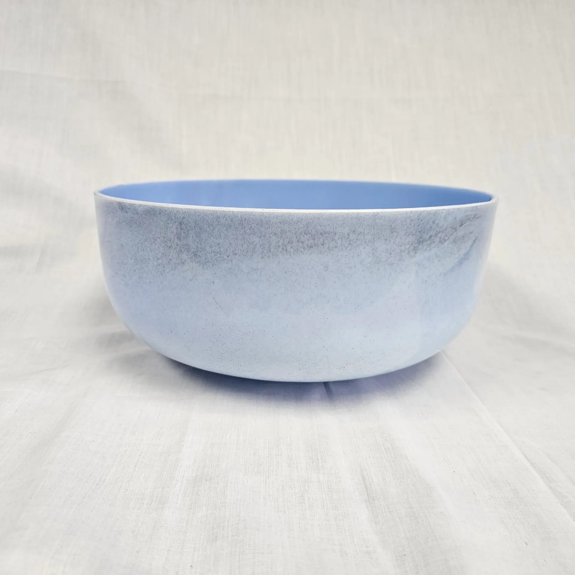 [#4828] Blue Topaz Infused Quartz Crystal Singing Bowl | 12" | 3A+17 | 222 Hz