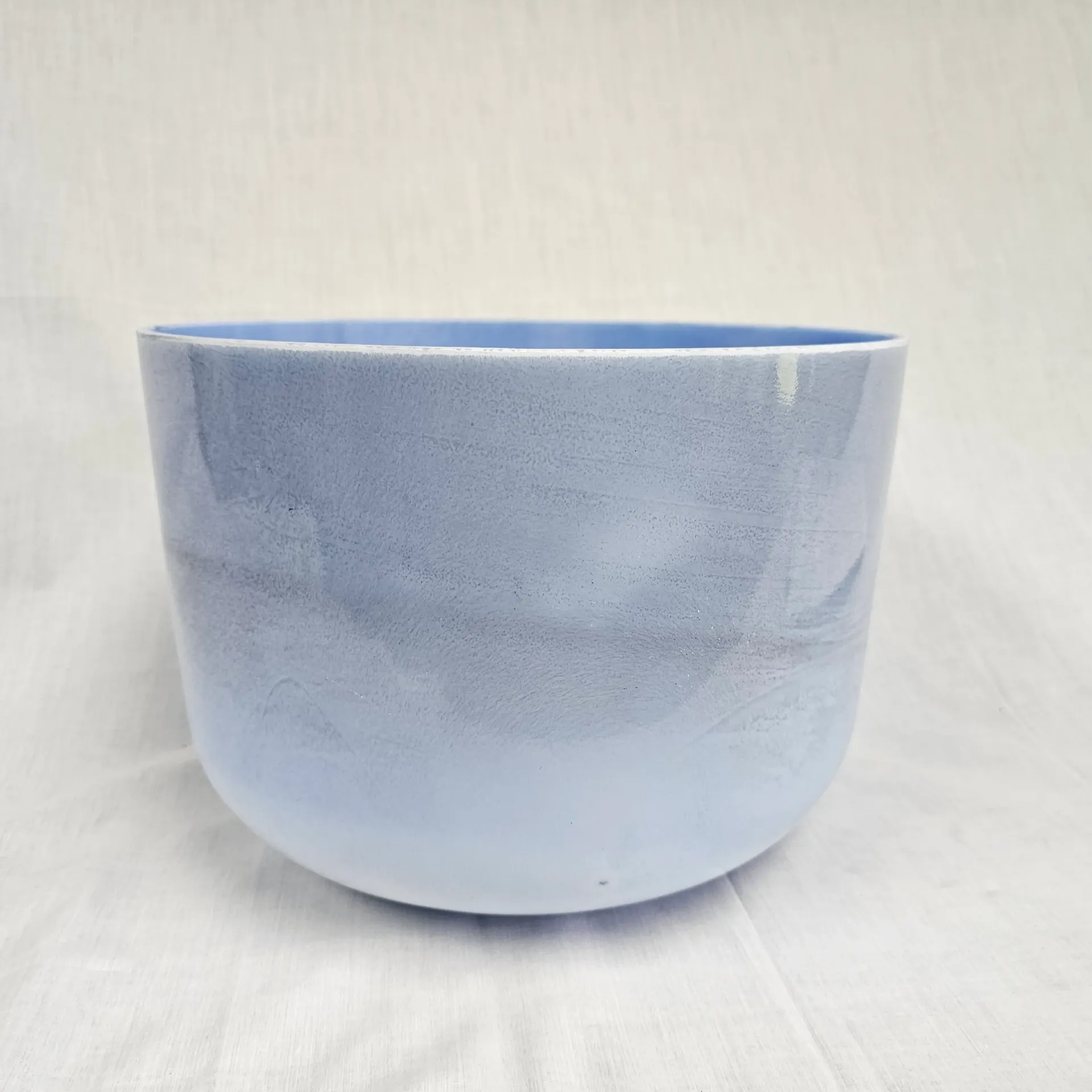 [#4829] 12" Blue Topaz Infused Quartz Crystal Singing Bowl | 3F+33 | 178 Hz
