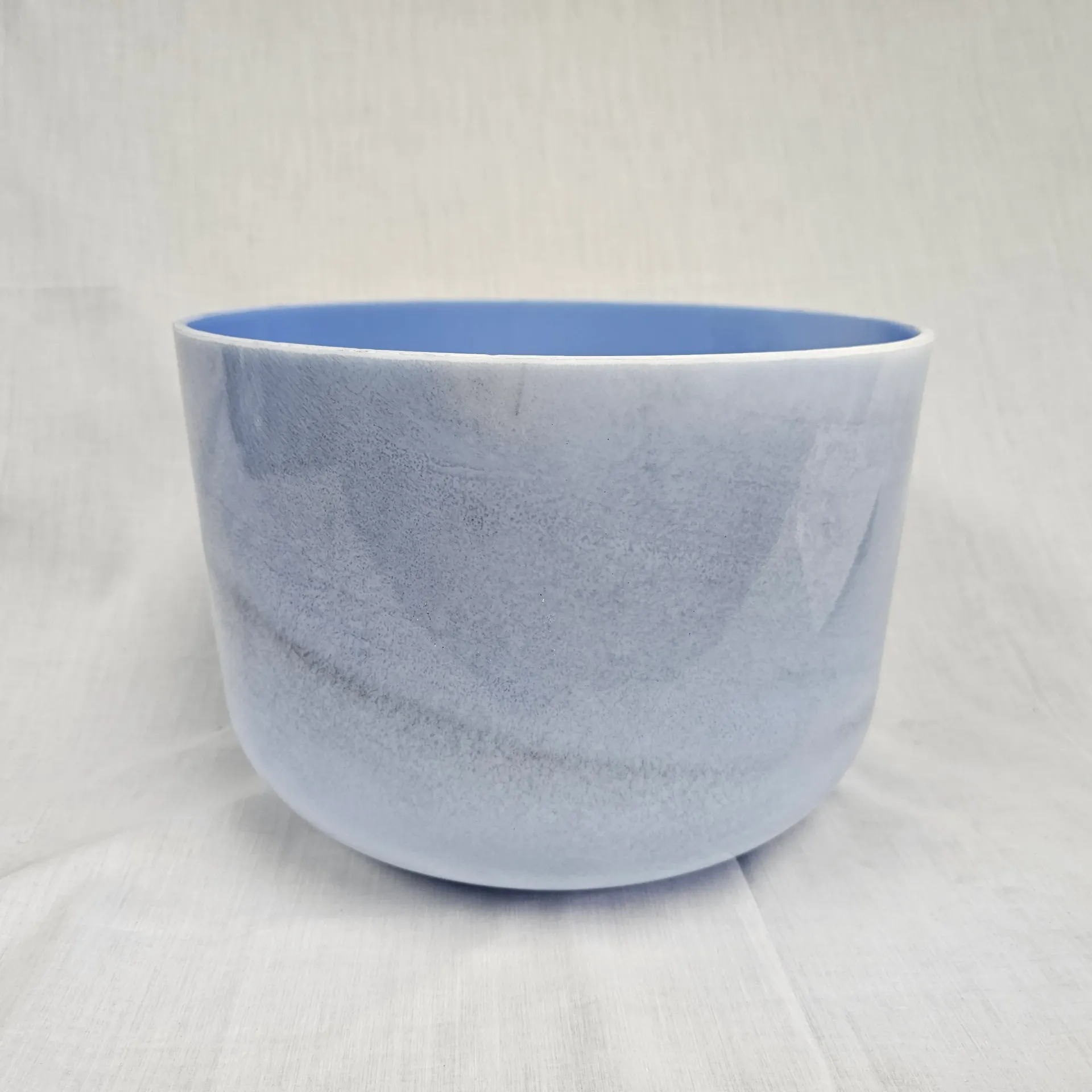 [#4832] 12" Blue Topaz Infused Quartz Crystal Singing Bowl | 3F-10 | 174 Hz