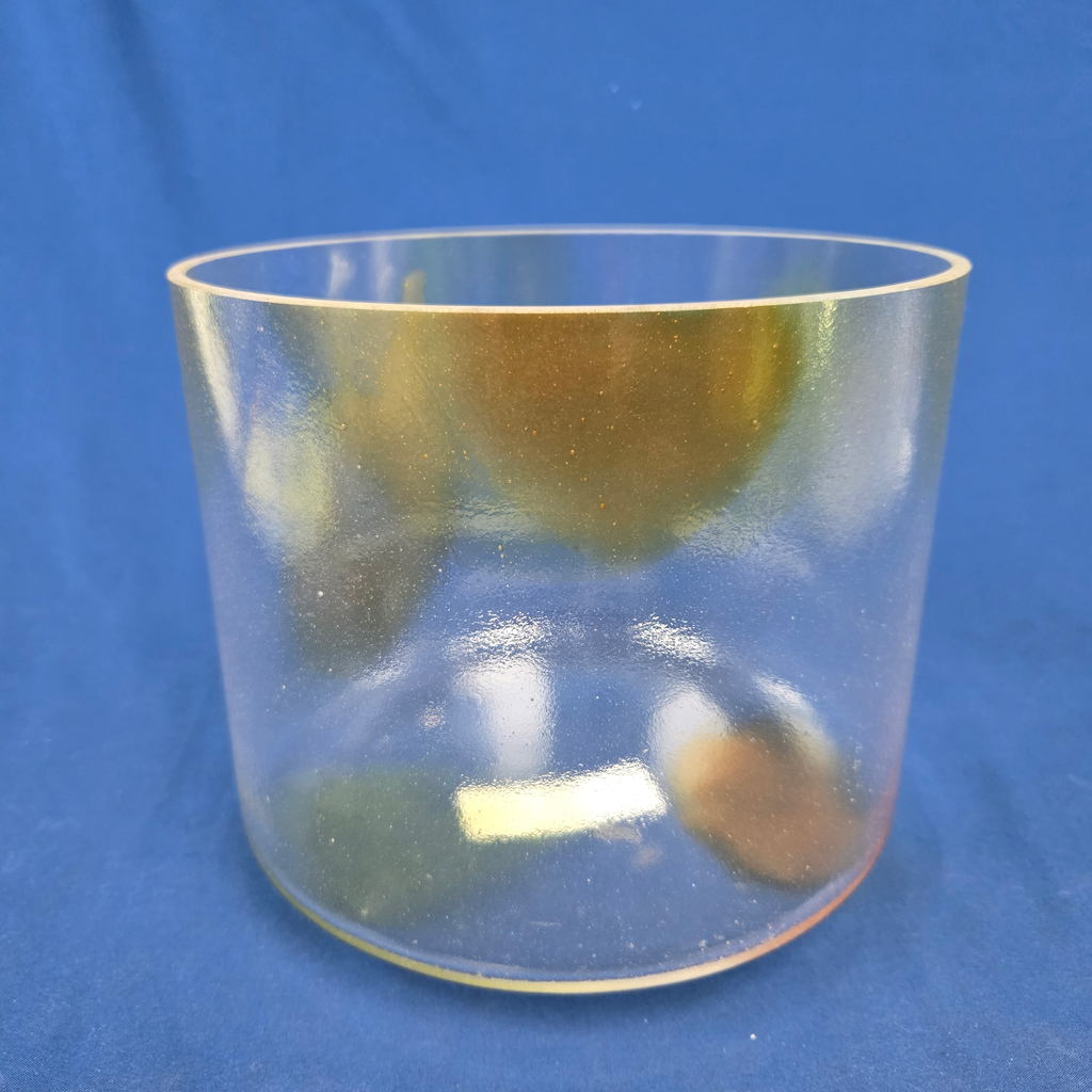 [4841] [#4841] 8" Citrus Burst Infused Quartz Crystal Singing Bowl | 4E-31 | 323 Hz