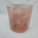 [#4850] 8" Peach Garnet Infused Quartz Crystal Singing Bowl | 4C#-21 | 273 Hz