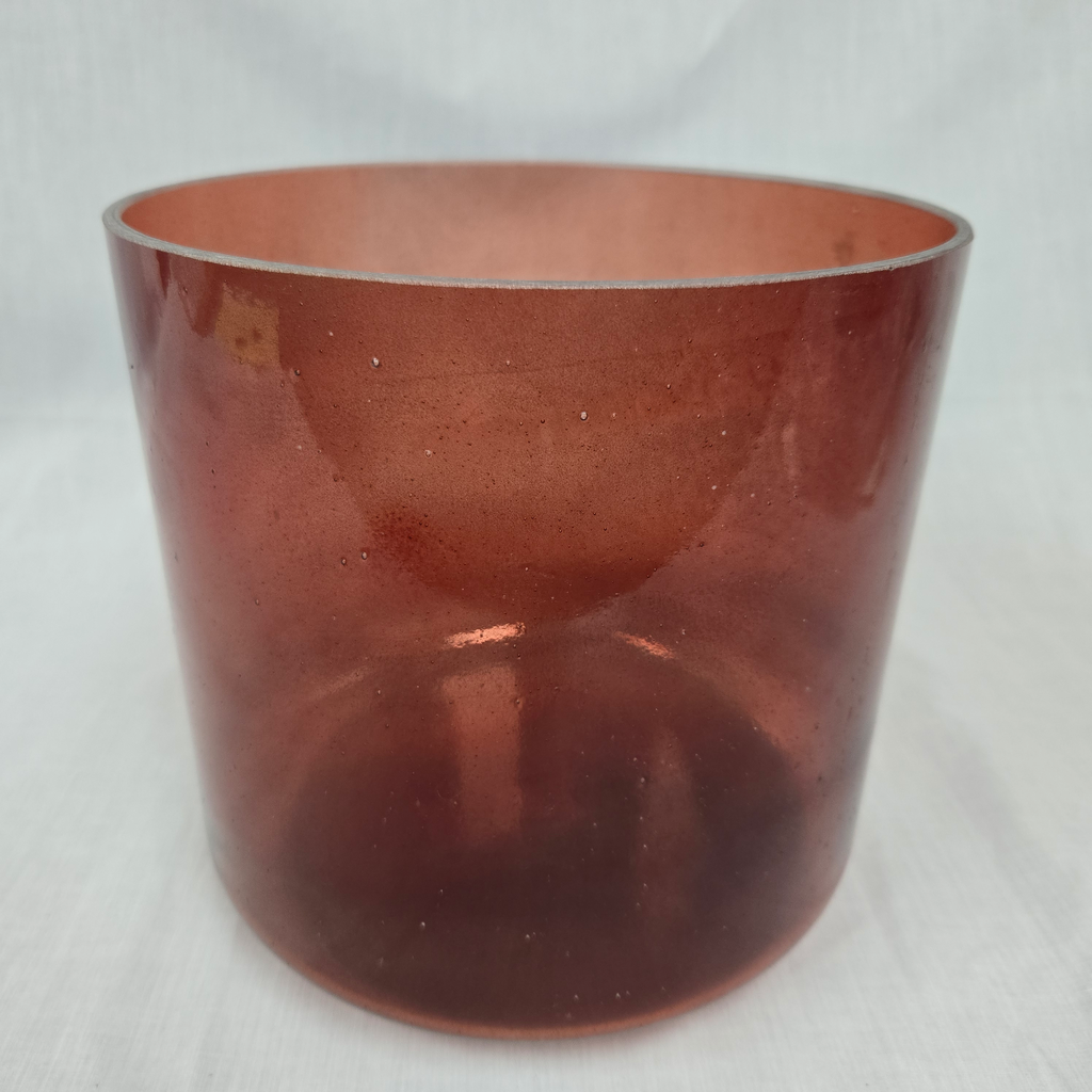 [4861] [#4861] 8" Red Spinel Infused Quartz Crystal Singing Bowl | 4C#+45 | 284 Hz