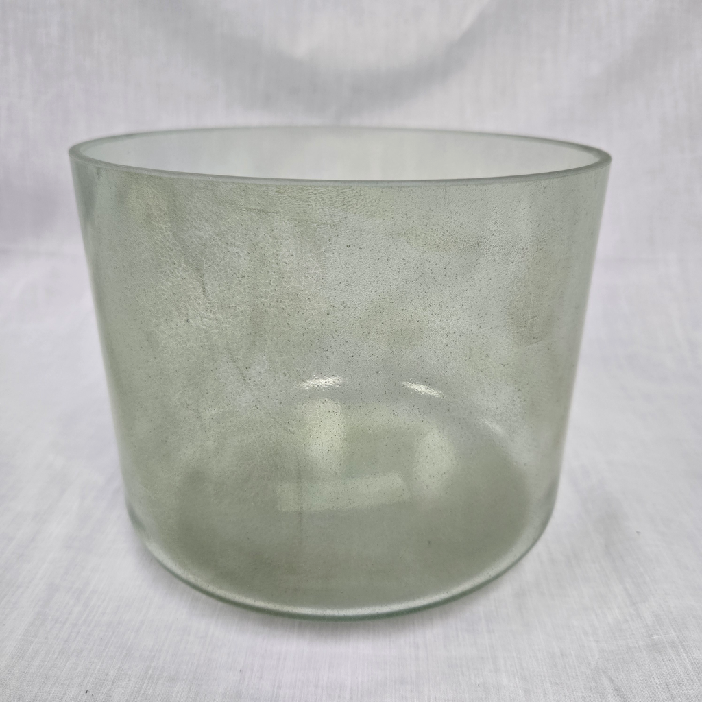 [4877] [#4877] 8" Green Amethyst Infused Quartz Crystal Singing Bowl | 4E-40 | 322 Hz