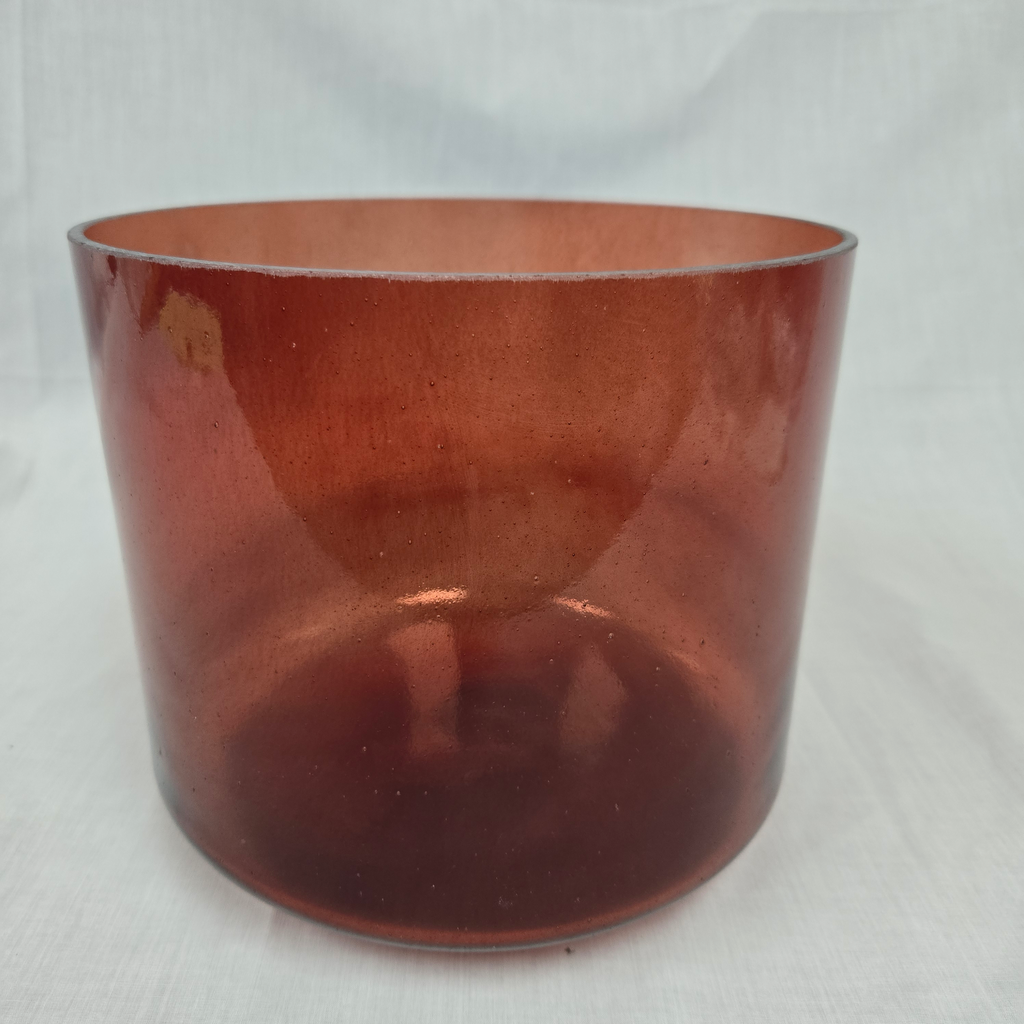 [4879] [#4879] 8" Red Spinel Infused Quartz Crystal Singing Bowl | 4C#-2 | 276 Hz