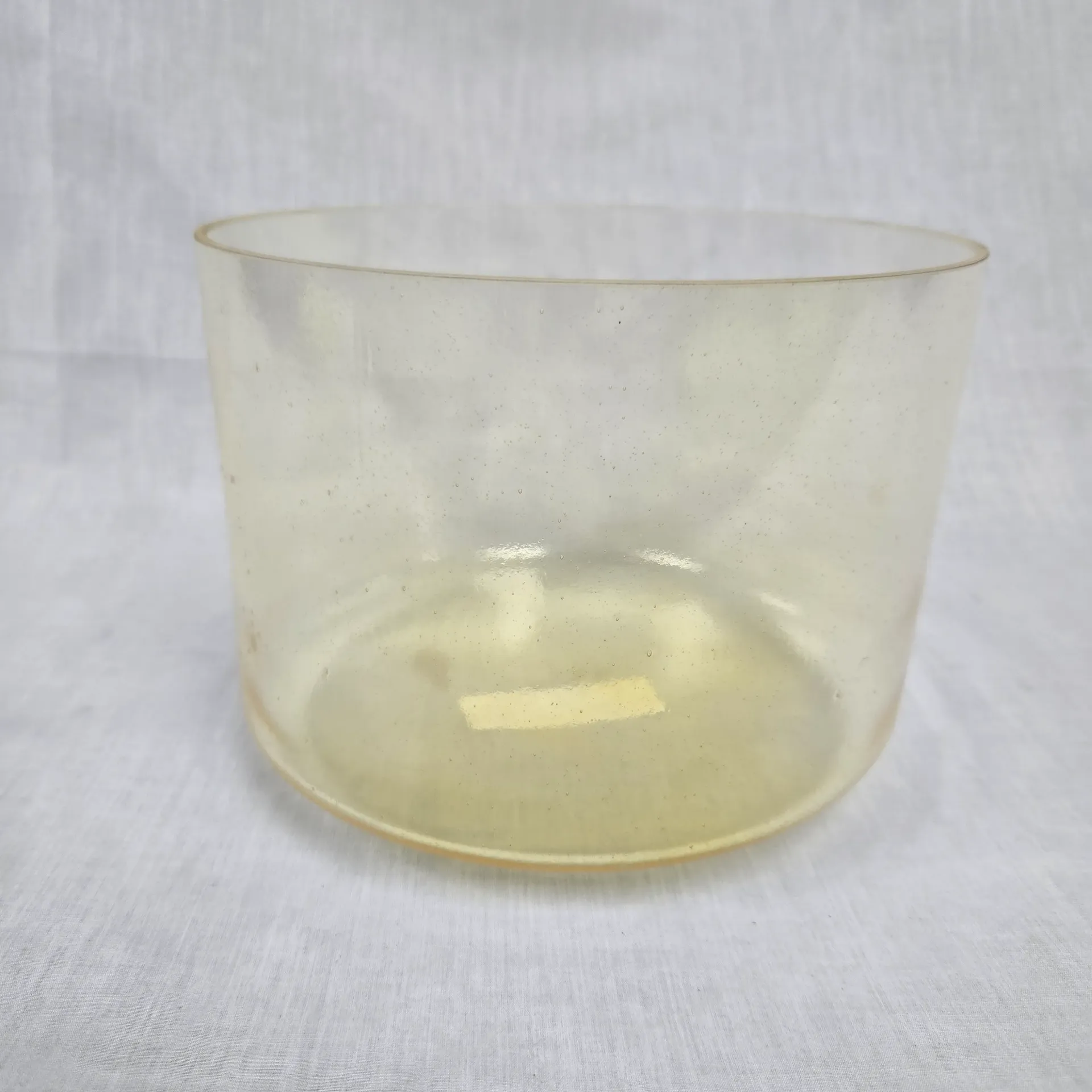 [#4882] 8" Scapolite Infused Quartz Crystal Singing Bowl | 3A#+16 | 235 Hz