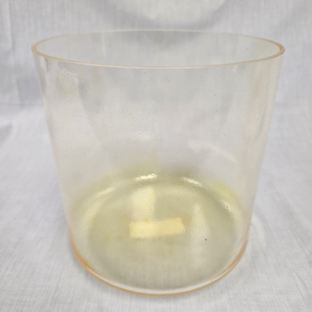 [#4885] 8" Scapolite Infused Quartz Crystal Singing Bowl | 3B-38 | 241Hz