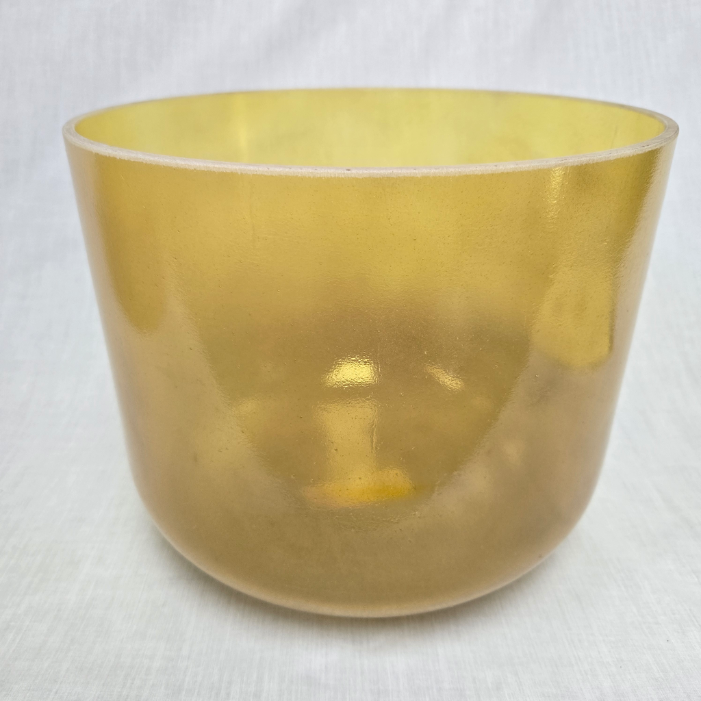 [#4930] 10" Idaho Honey Infused Quartz Crystal Singing Bowl | 4C-47 | 254 Hz