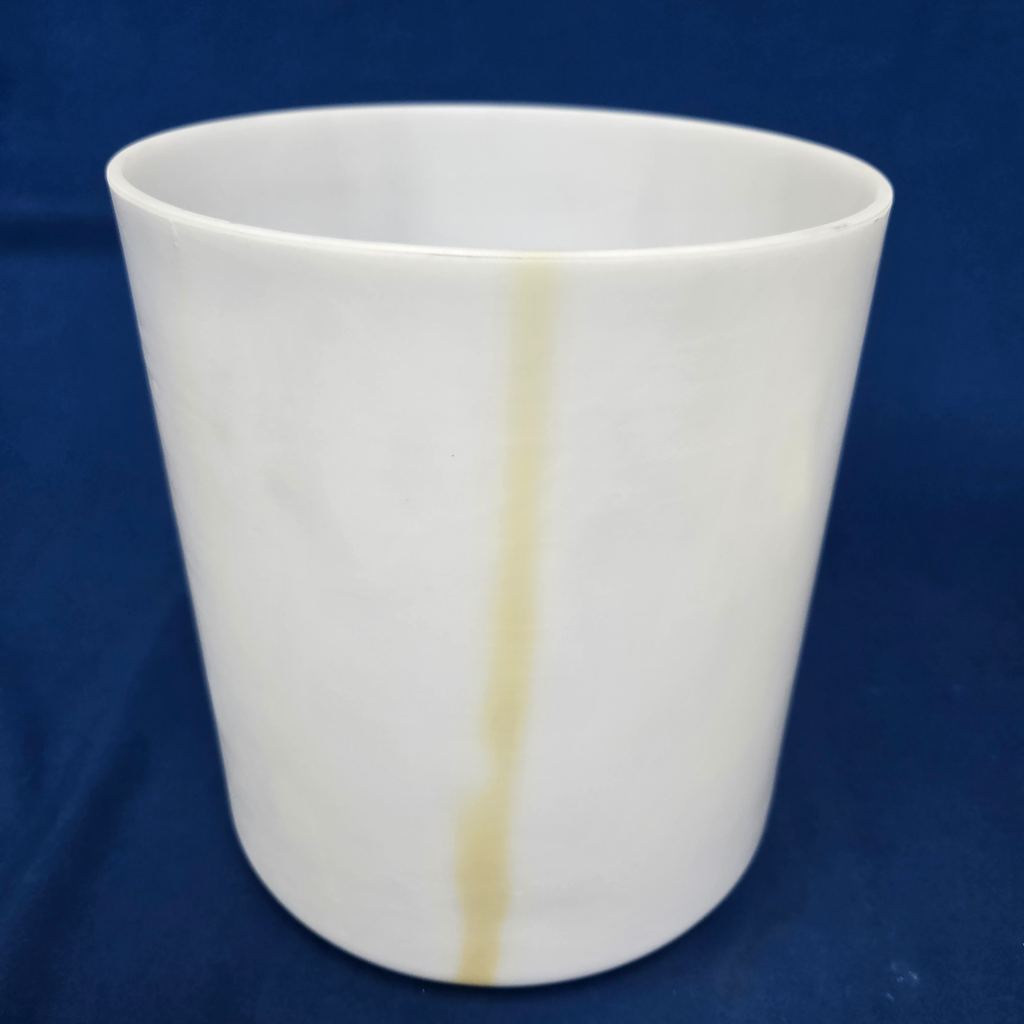 [#4974] 7" Idaho Honey Infused Quartz Crystal Singing Bowl | 4F+40 | 357 Hz