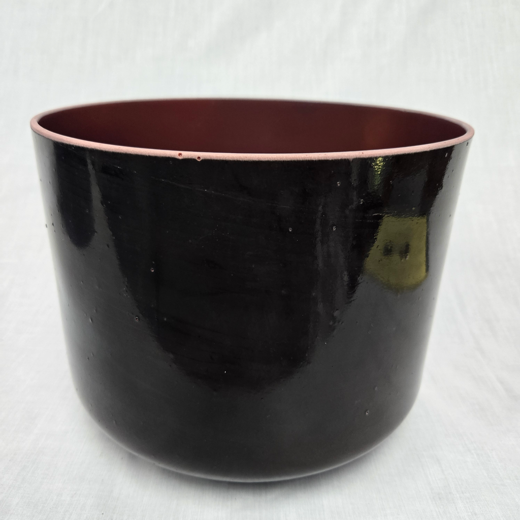[#4979] 9" Cherry & Acai Infused Quartz Crystal Singing Bowl | 3A-39 | 215 Hz