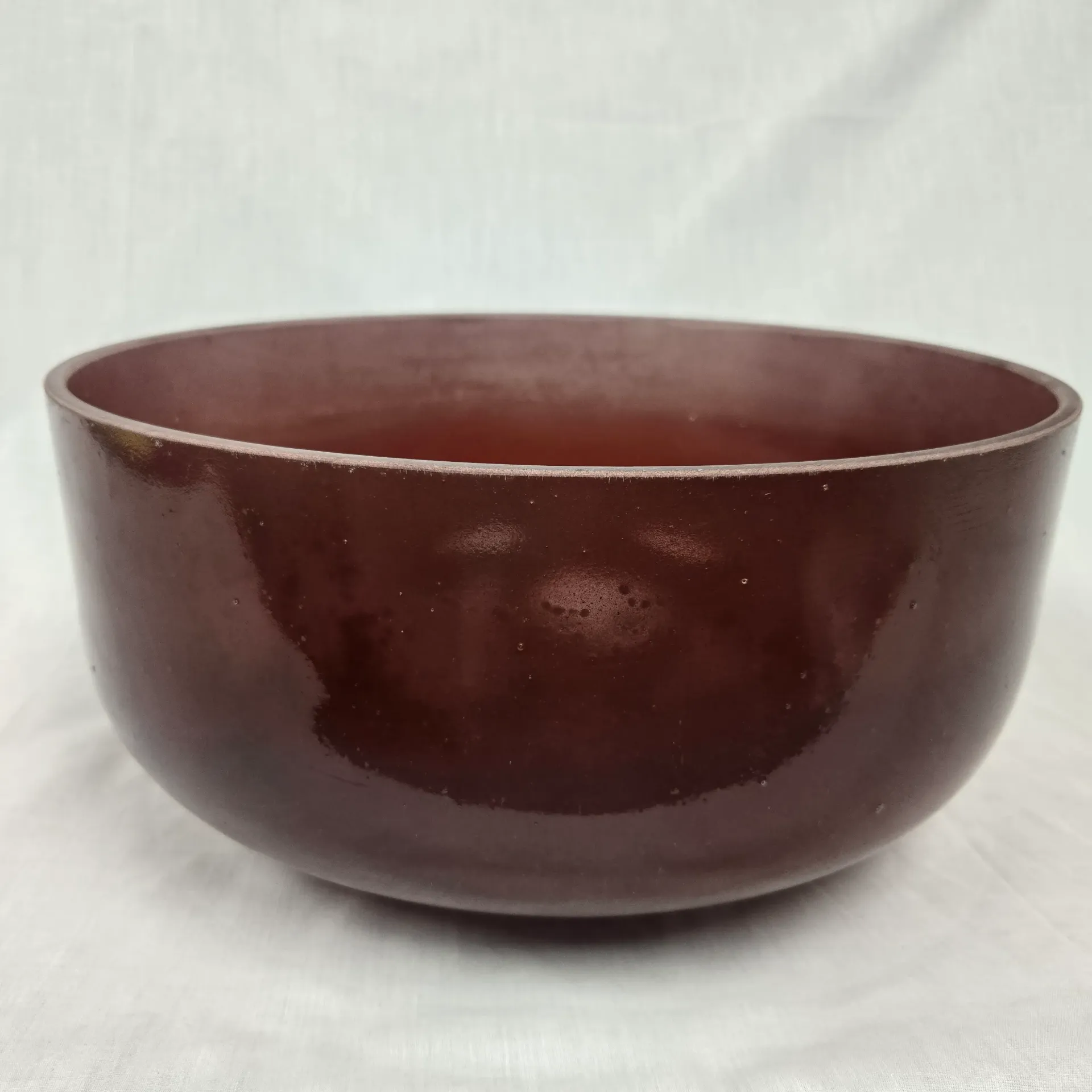 [#5014] 14" Purpurite Infused Quartz Crystal Singing Bowl | 3B-18 | 244 Hz