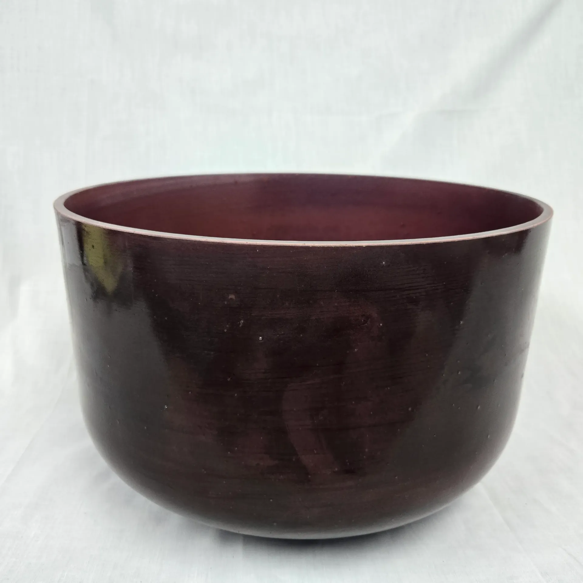 [#5015] 14" Purpurite Infused Quartz Crystal Singing Bowl | 3G#-43 | 202 Hz