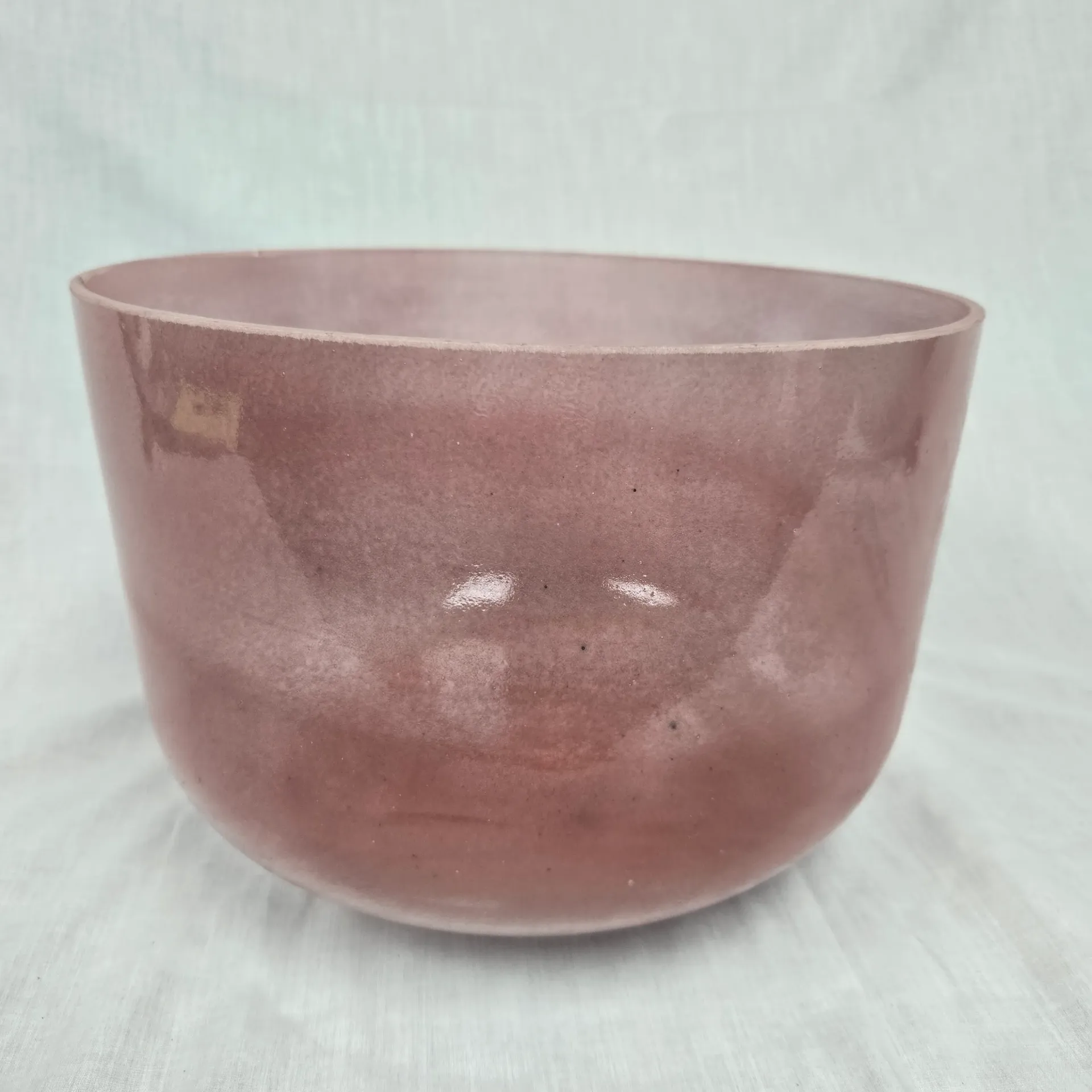 [#5021] 12" Halite Infused Quartz Crystal Singing Bowl | 3F+26 | 177 Hz