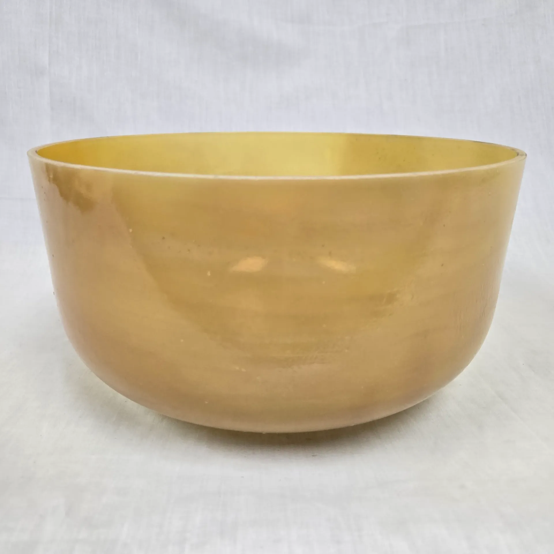 [#5030] 12" Citrine Infused Quartz Crystal Singing Bowl | 3B-47 | 240 Hz