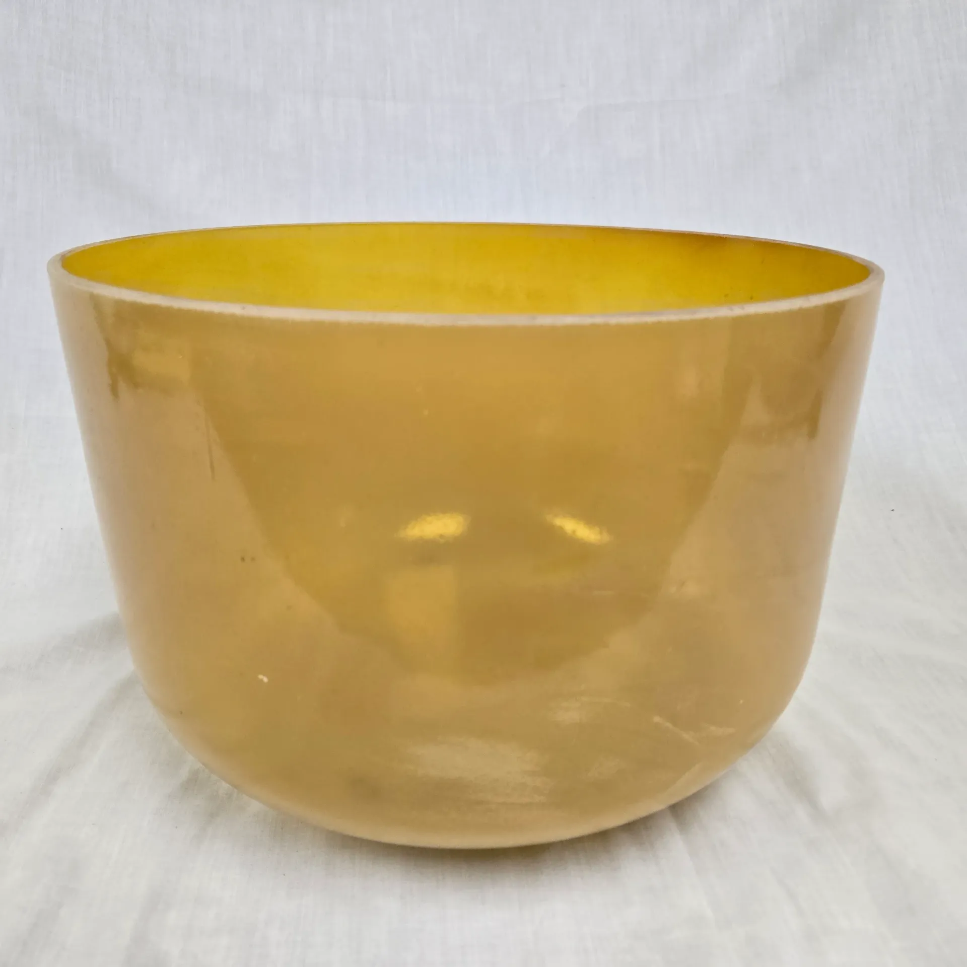 [#5031] 12" Citrine Infused Quartz Crystal Singing Bowl | 3A-47 | 214 Hz
