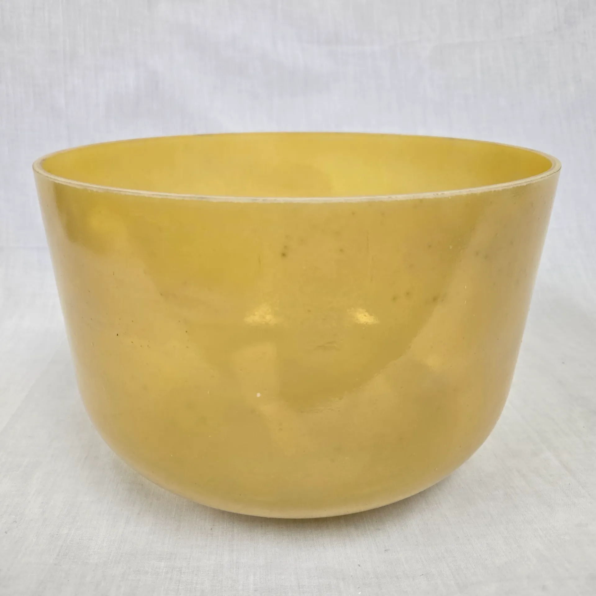 [5038] [#5038] 12" Idaho Honey Infused Quartz Crystal Singing Bowl | 3F#-11 | 186 Hz | Wabi-Sabi