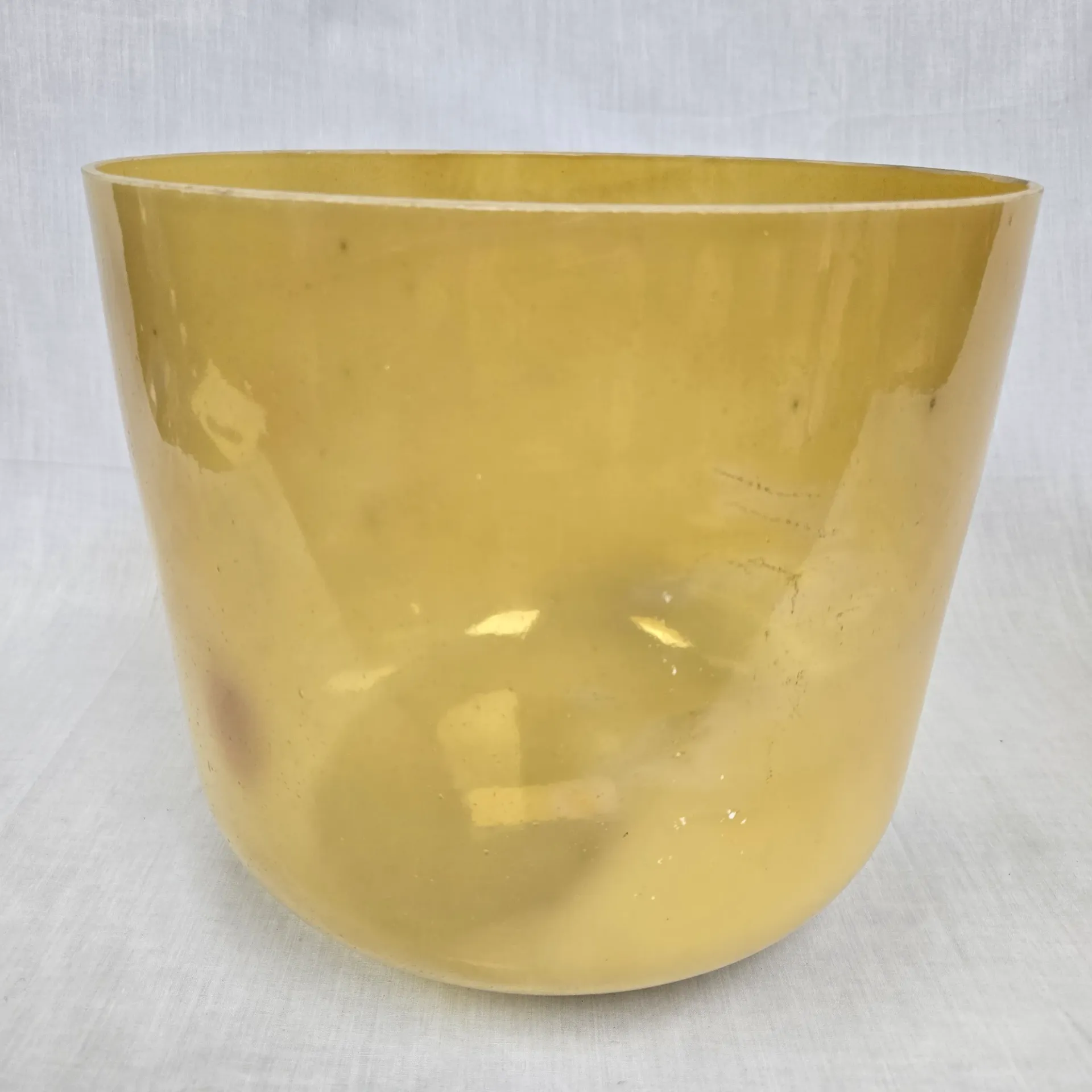 [5041] [#5041] 12" Idaho Honey Infused Quartz Crystal Singing Bowl | 3C#+30 | 141 Hz | Wabi-Sabi
