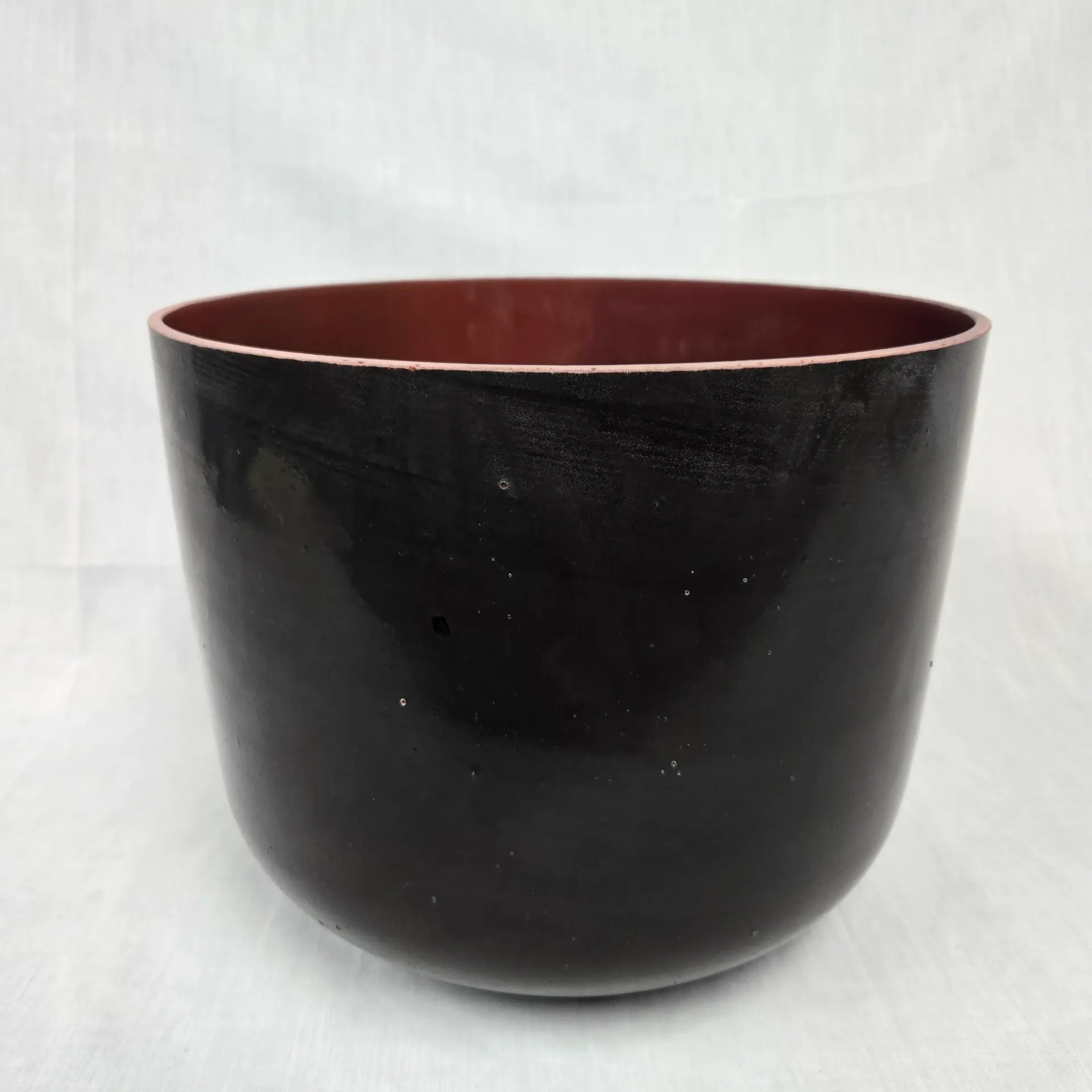 [#5043] 12" Cherry & Acai Infused Quartz Crystal Singing Bowl | 3E +50 | 169 Hz