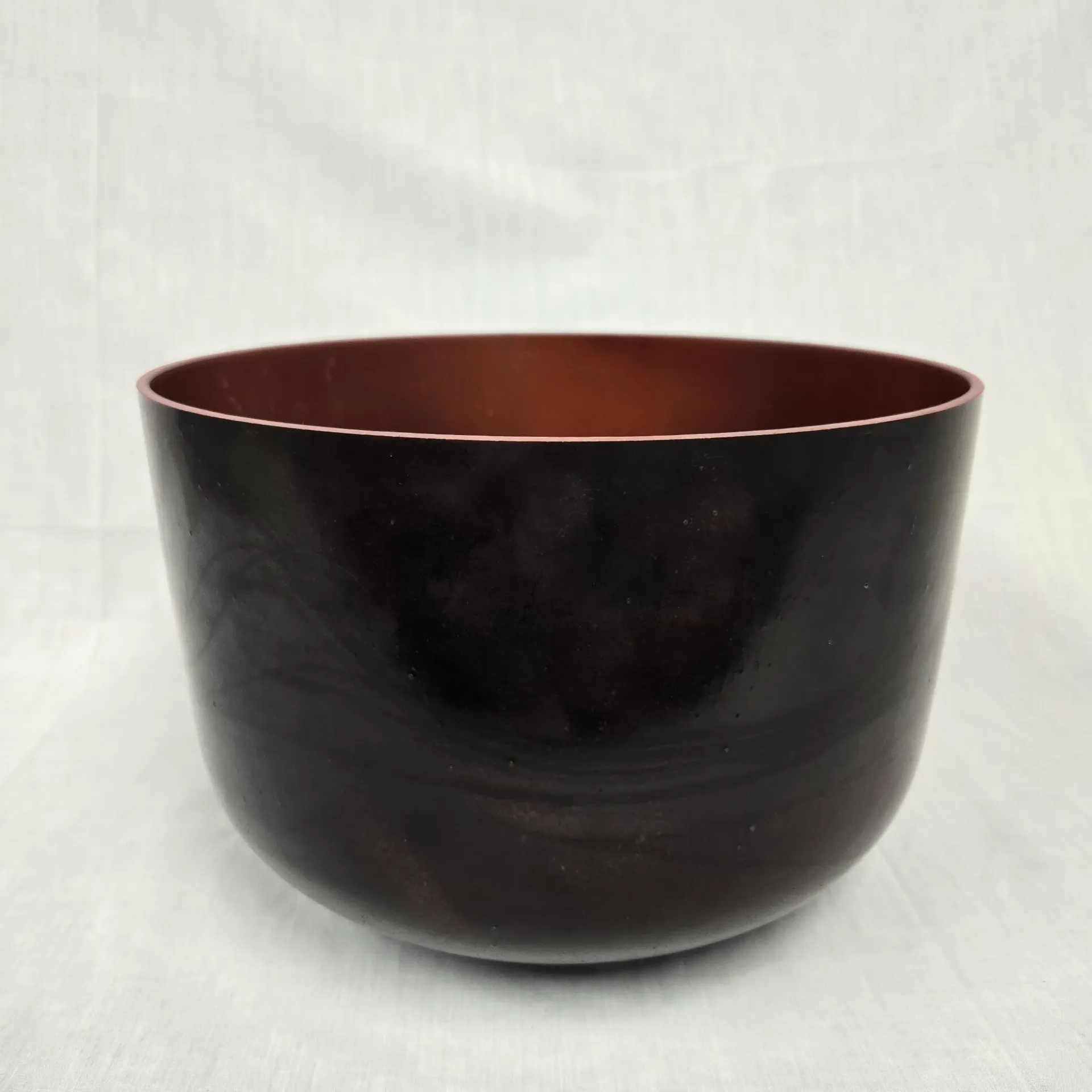 [#5045] 12" Cherry & Acai Infused Quartz Crystal Singing Bowl | 3E +7 | 165 Hz