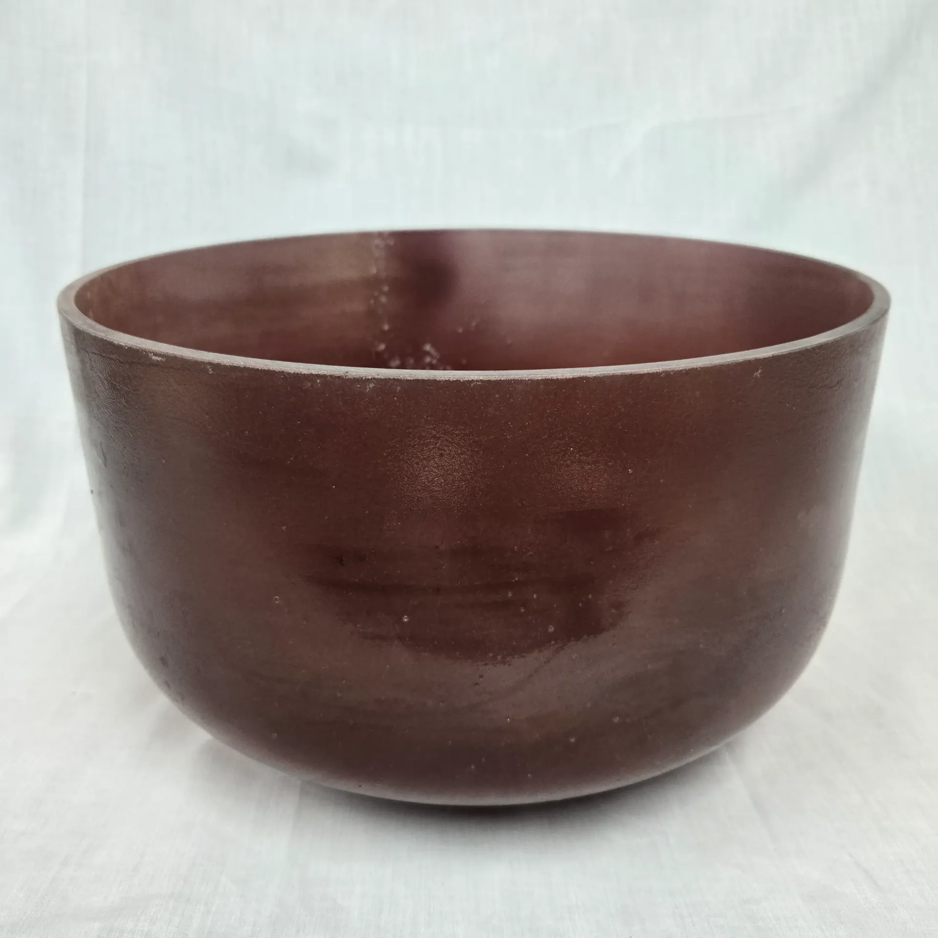 [#5096] 14" Red Spinel Infused Quartz Crystal Singing Bowl | 3G#+39 | 212 Hz
