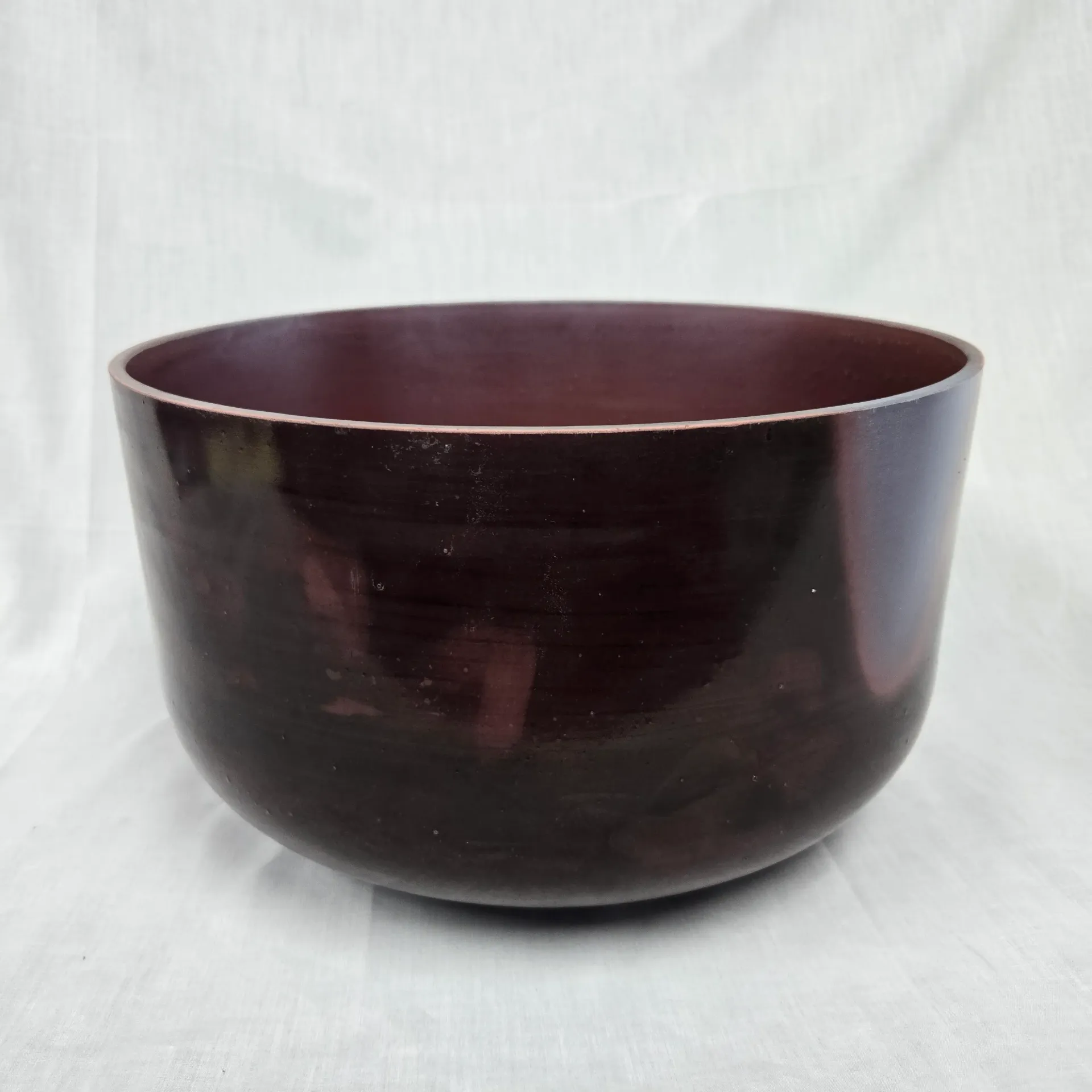 [#5097] 14" Red Spinel Infused Quartz Crystal Singing Bowl | 3G#-38 | 202 Hz