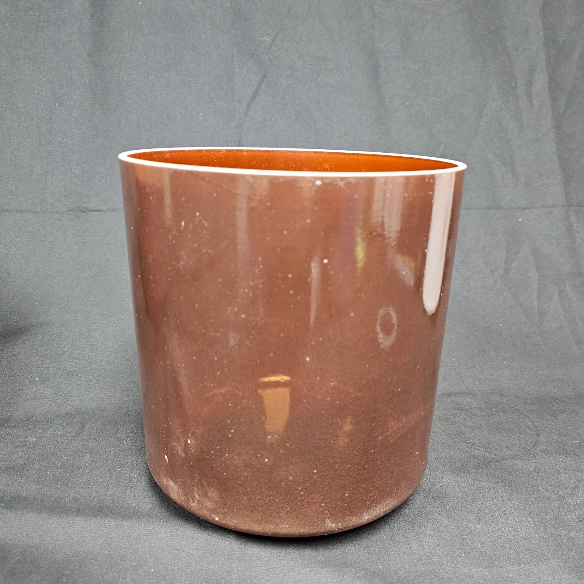 [5136] [#5136] 7" Smoky Quartz Infused Quartz Crystal Singing Bowl | 4E 0 | 329 Hz
