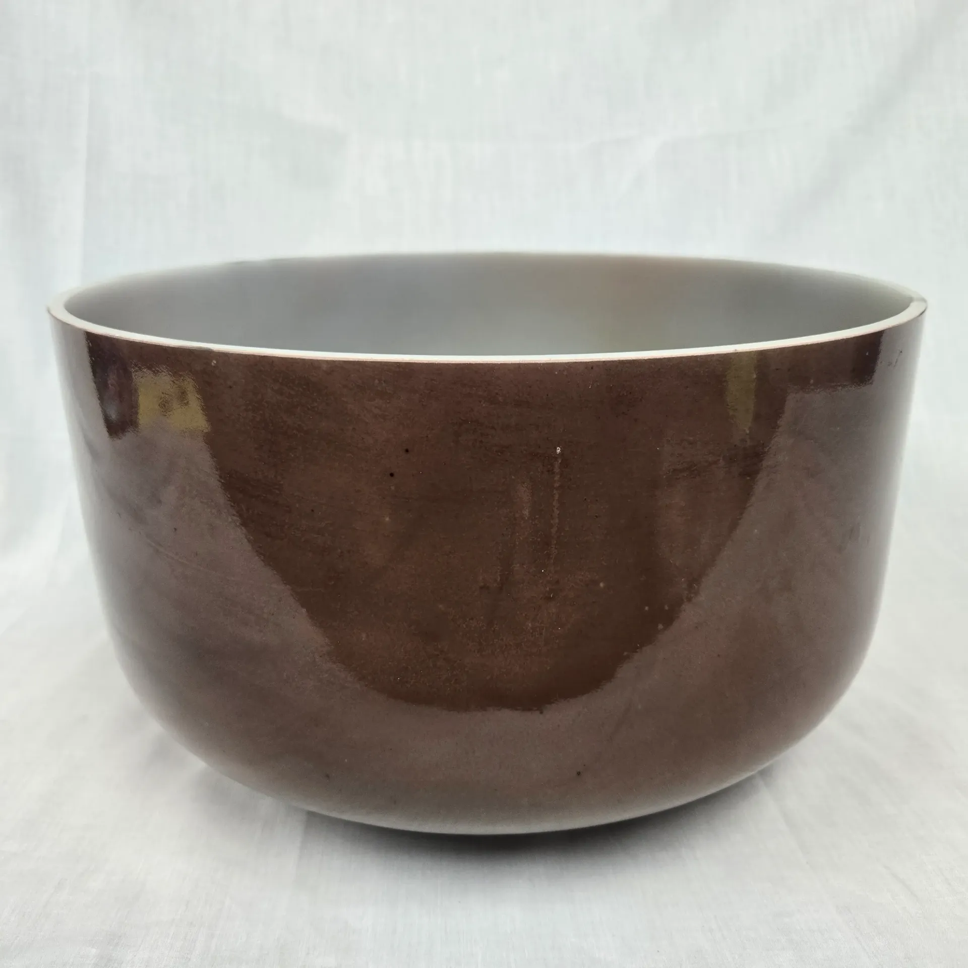 [5166] [#5166] 14" Cacao Infused Quartz Crystal Singing Bowl | 3F#-44 | 180 Hz