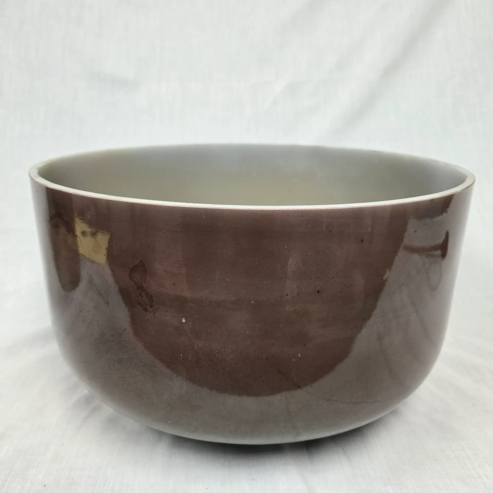 [5168] [#5168] 14" Cacao Infused Quartz Crystal Singing Bowl | 3G+11 | 196 Hz