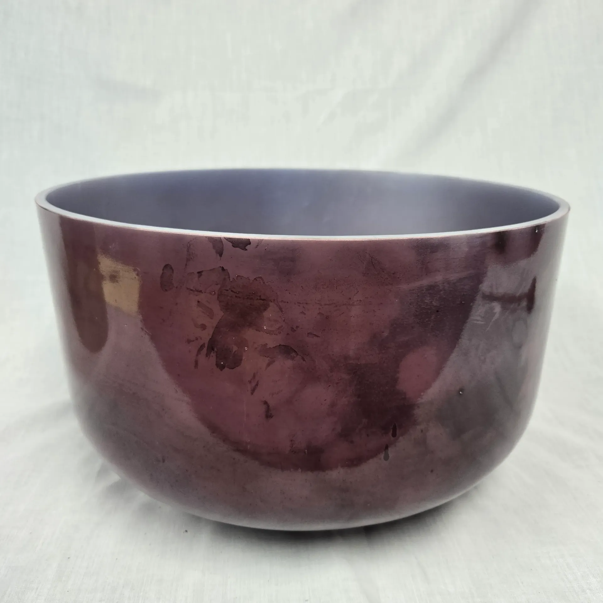 [#5171] 14" Malaya Purple Garnet Infused Quartz Crystal Singing Bowl | 3F#+44 | 189 Hz