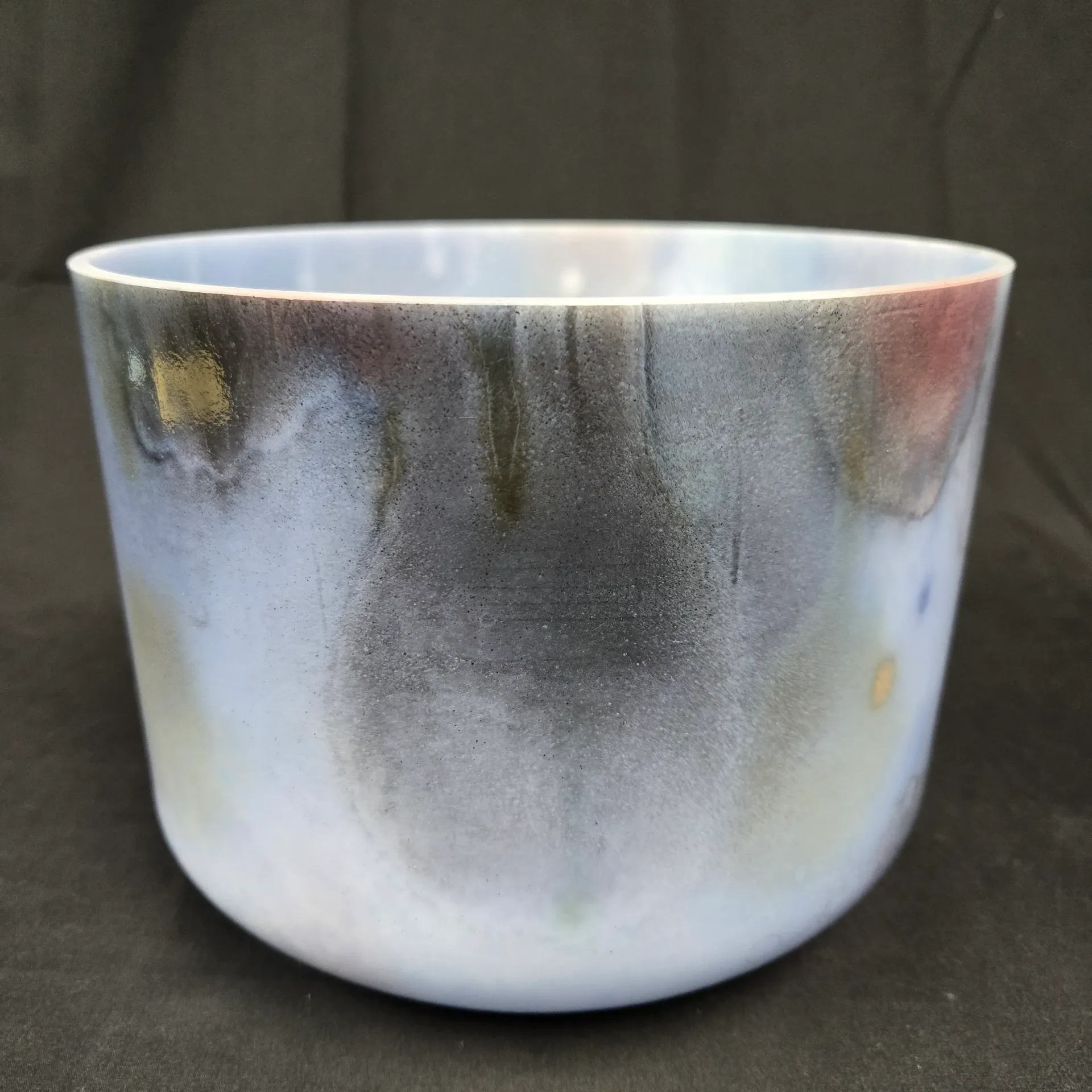 [#5186] 9" Opal Infused Quartz Crystal Singing Bowl | 4C+33 | 266 Hz