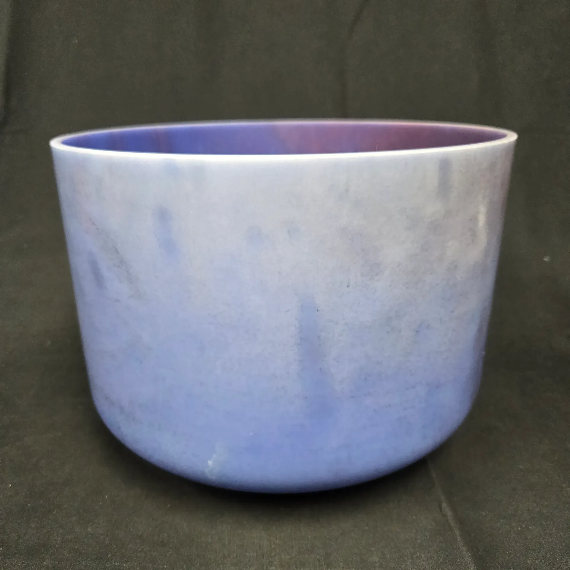 [#5198] 9" Iolite Infused Quartz Crystal Singing Bowl | 4C#-38 | 271 Hz