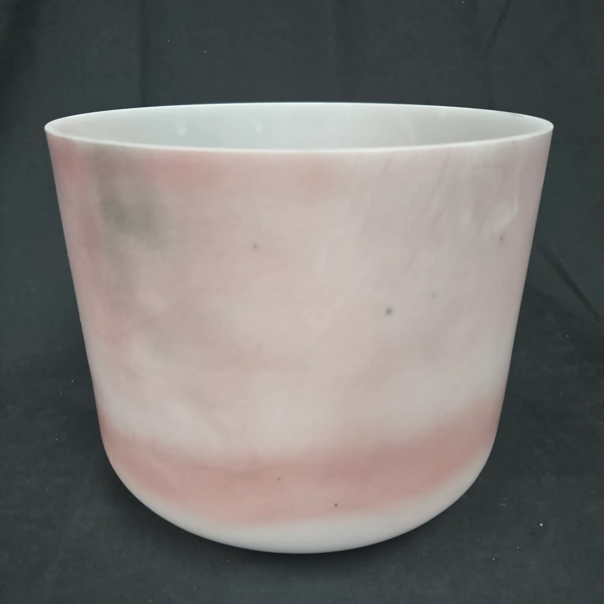[#5201] 9" Himalayan Pink Salt Infused Quartz Crystal Singing Bowl | 3A-38 | 215 Hz