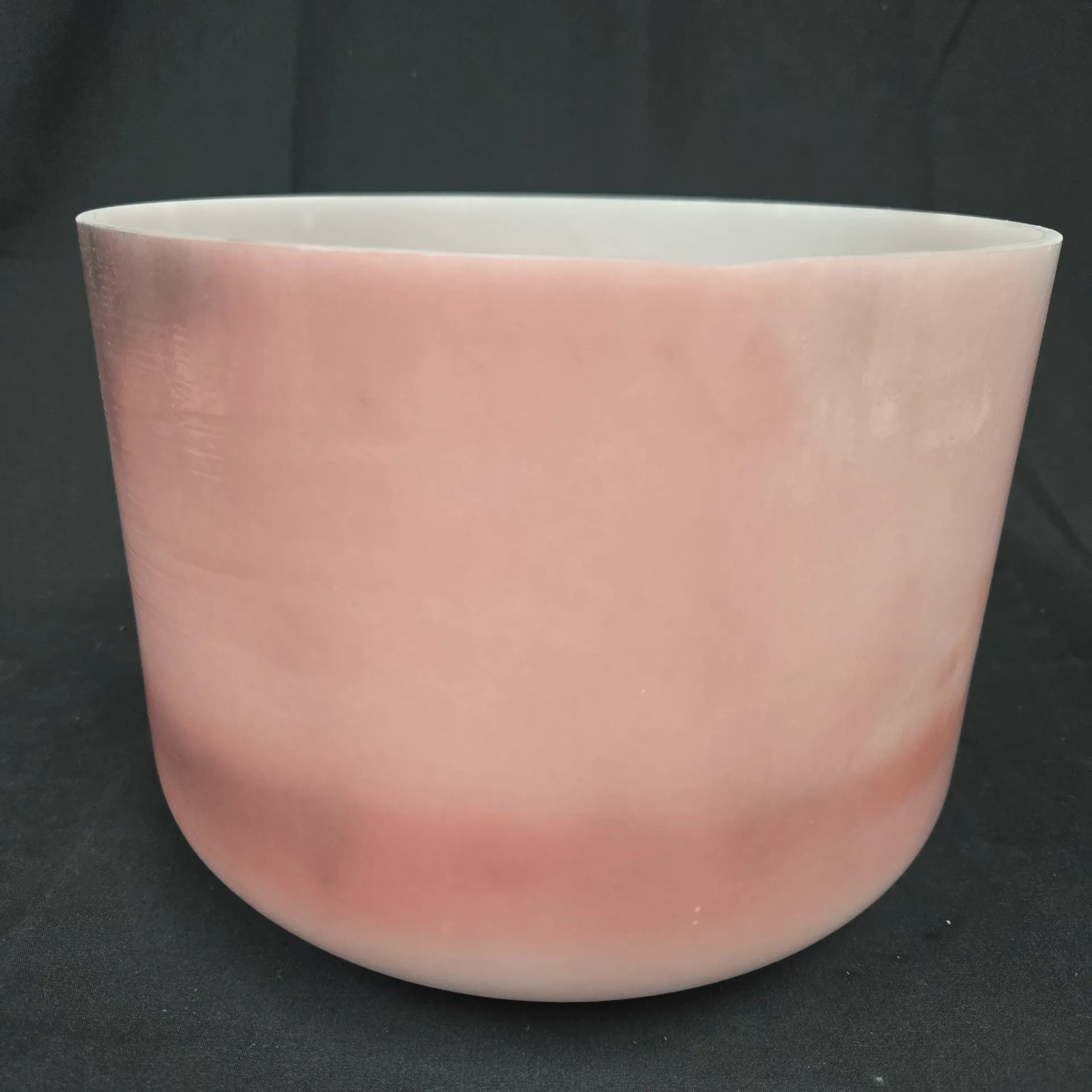 [#5202] 9" Himalayan Pink Salt Infused Quartz Crystal Singing Bowl | 3B-12 | 245 Hz