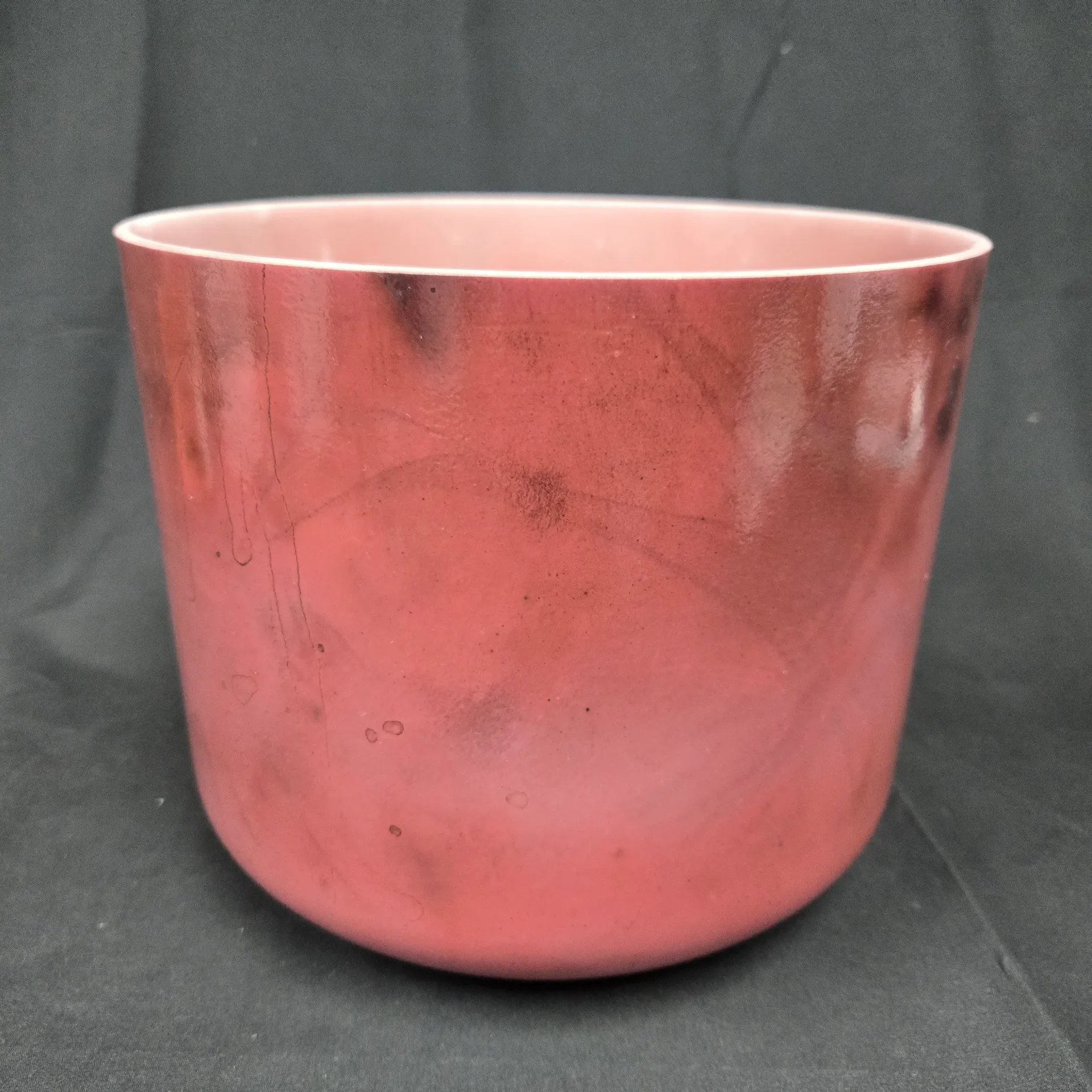 [#5226] 9" Cacao & Amethyst Infused Quartz Crystal Singing Bowl | 3A+17 | 222 Hz